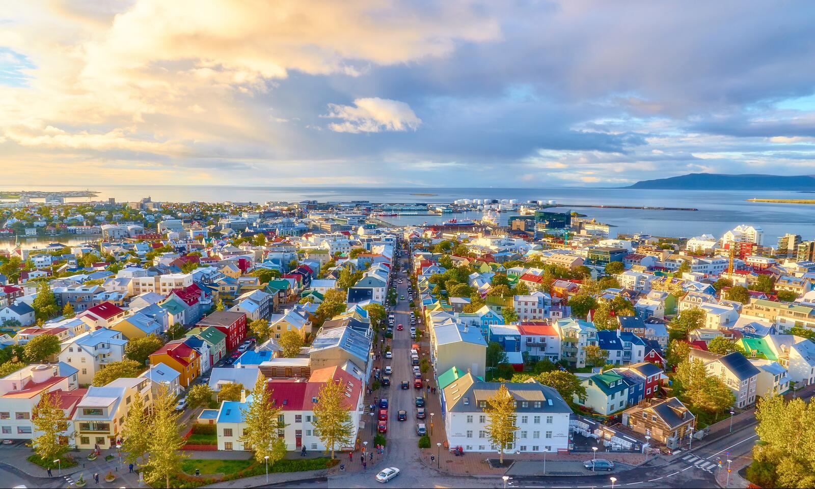 Обои Рейкьявик Исландия город на рабочий стол