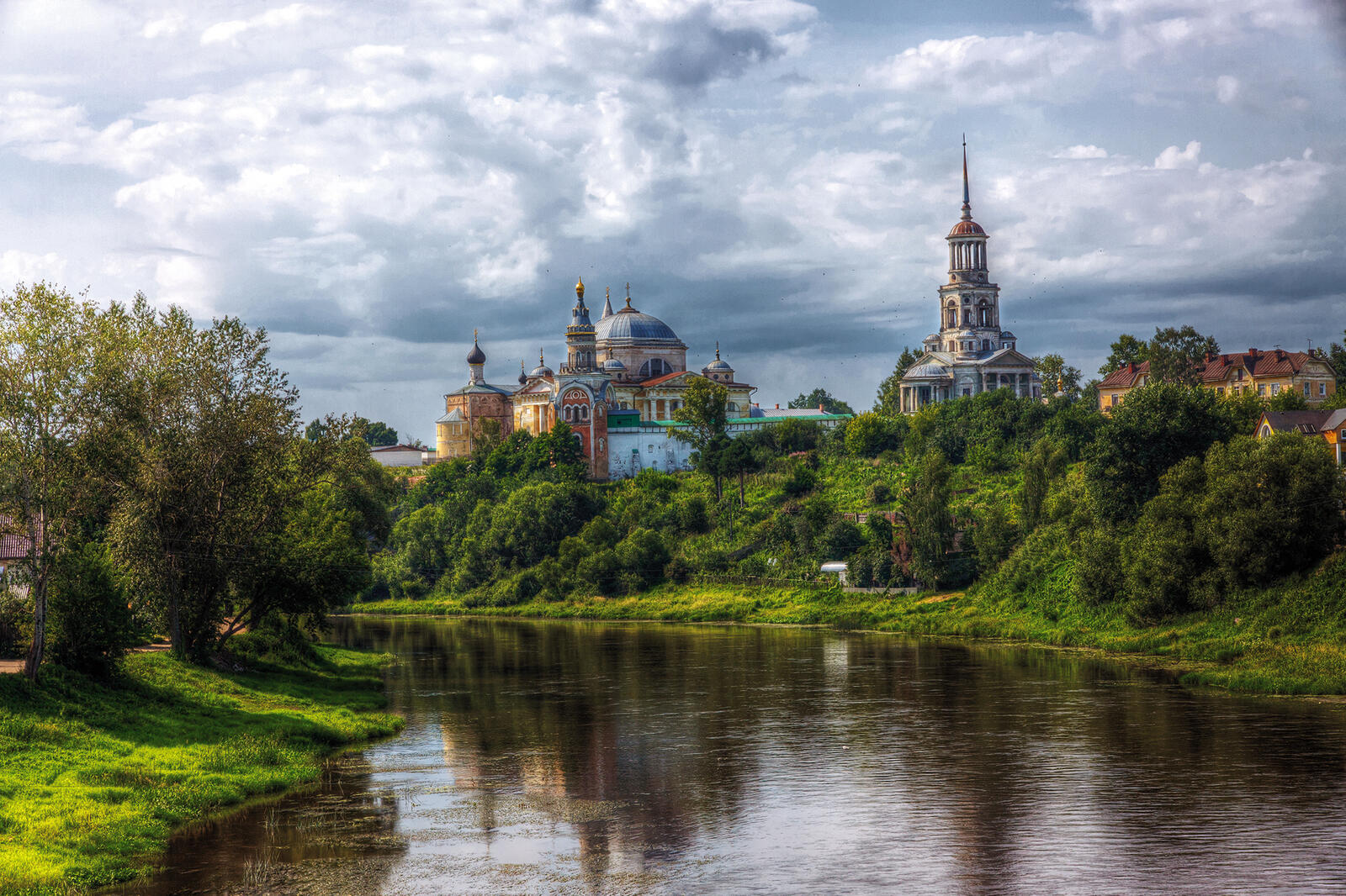 Wallpapers temple Borisoglebsky Cathedral houses on the desktop