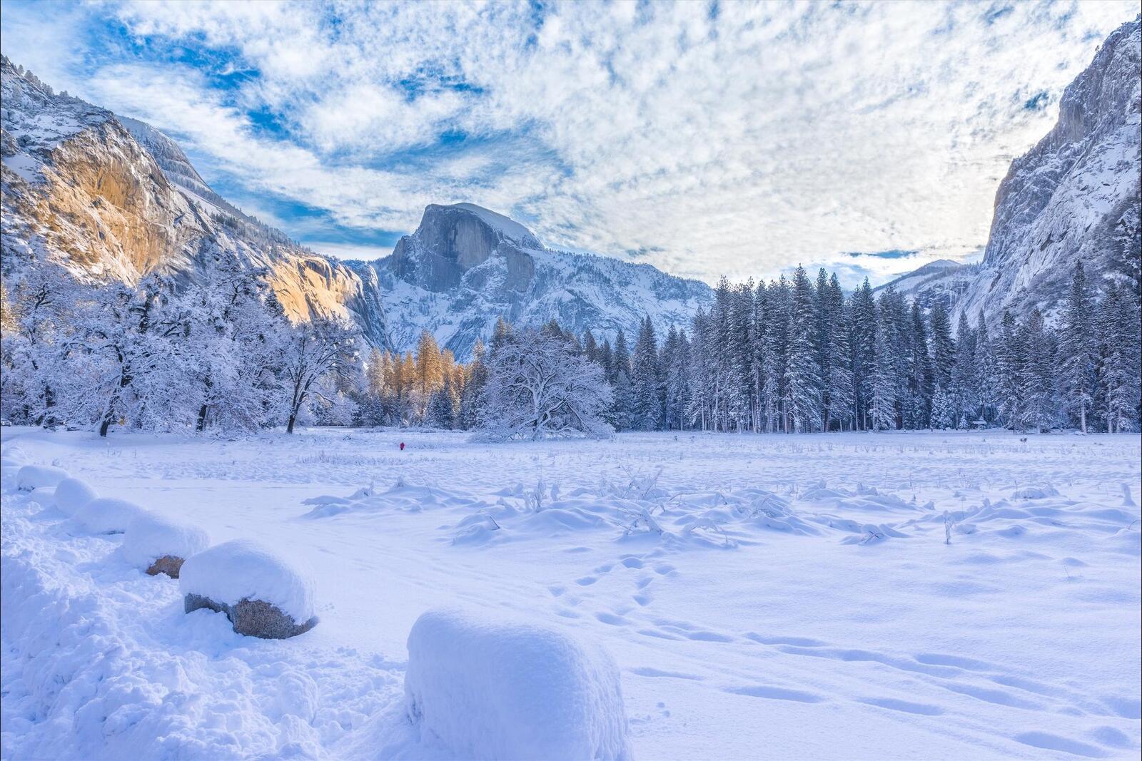 Wallpapers winter California landscapes on the desktop