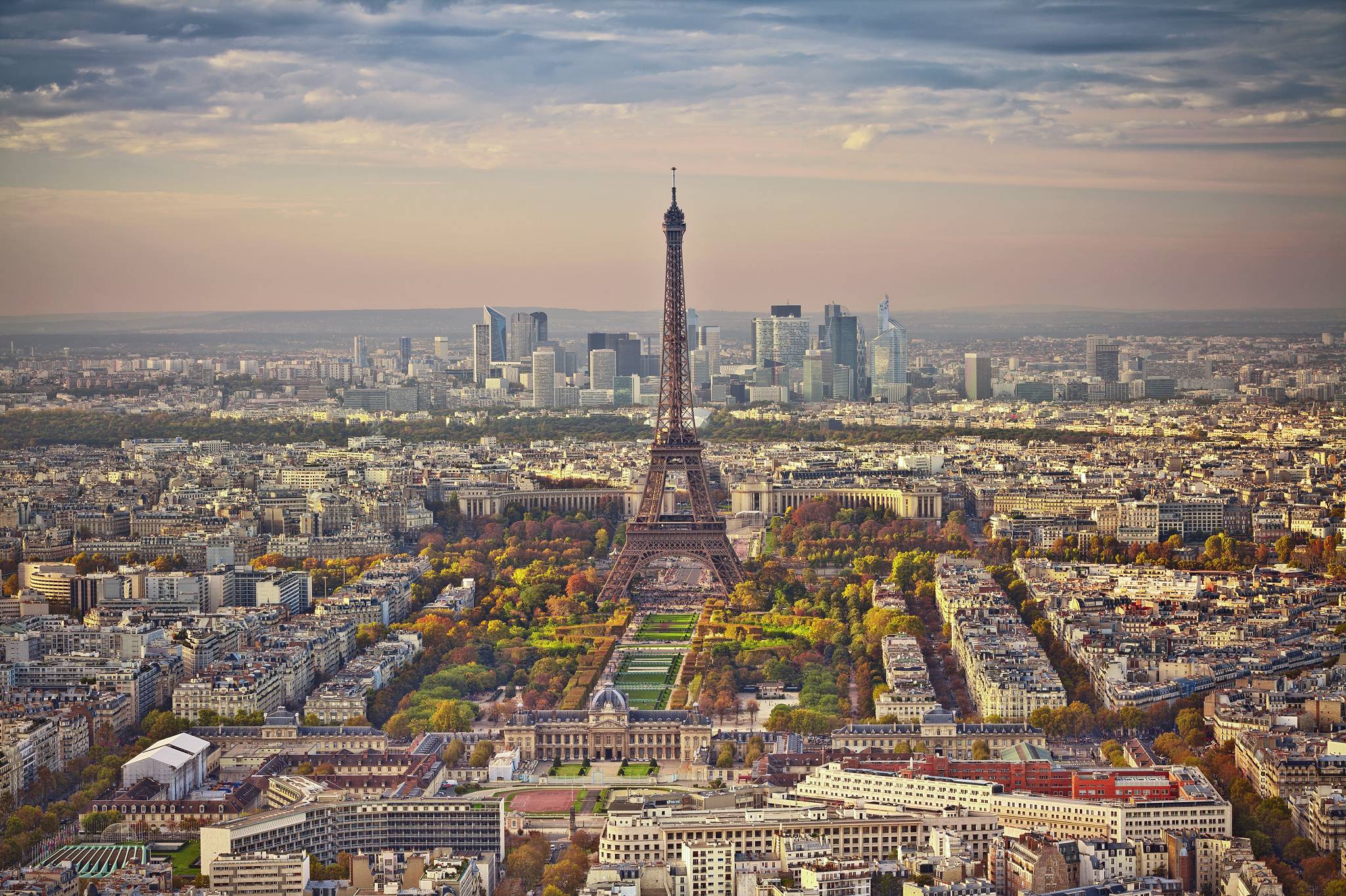 Обои фото с высоты Париж вид сверху на рабочий стол