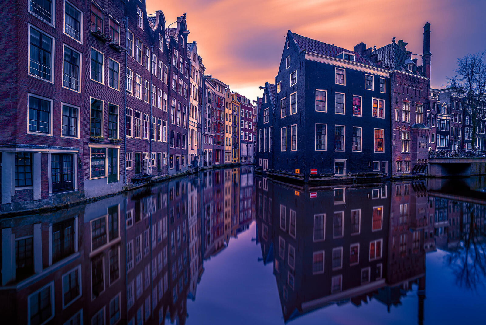 Обои город Амстердам Нидерланды на рабочий стол