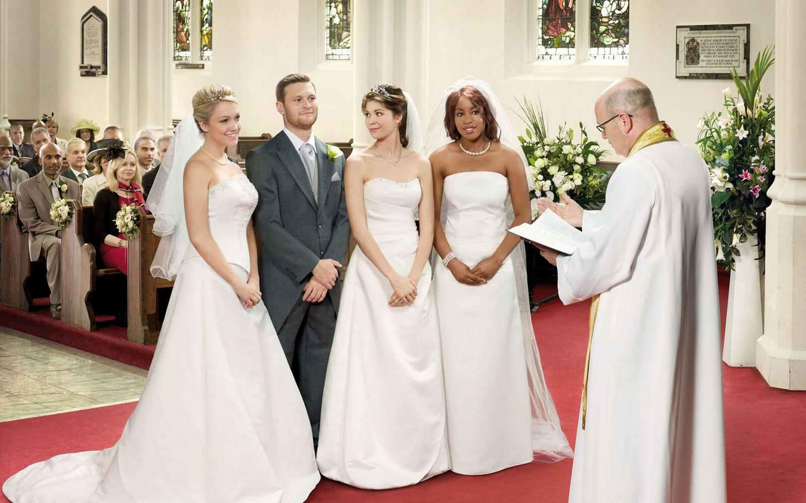Обои венчание свадьба священник на рабочий стол