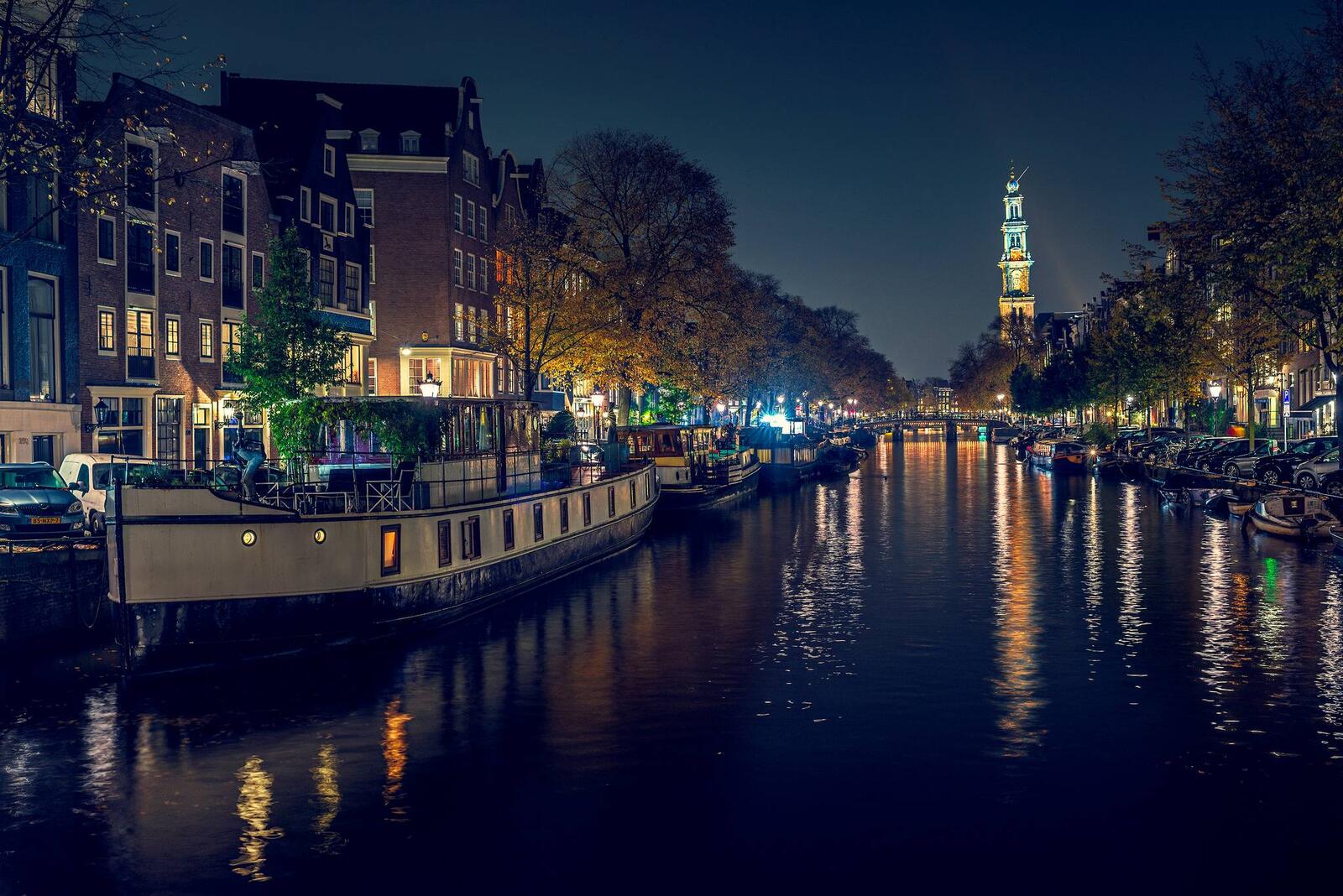 Обои город панорама столица и крупнейший город нидерландов на рабочий стол