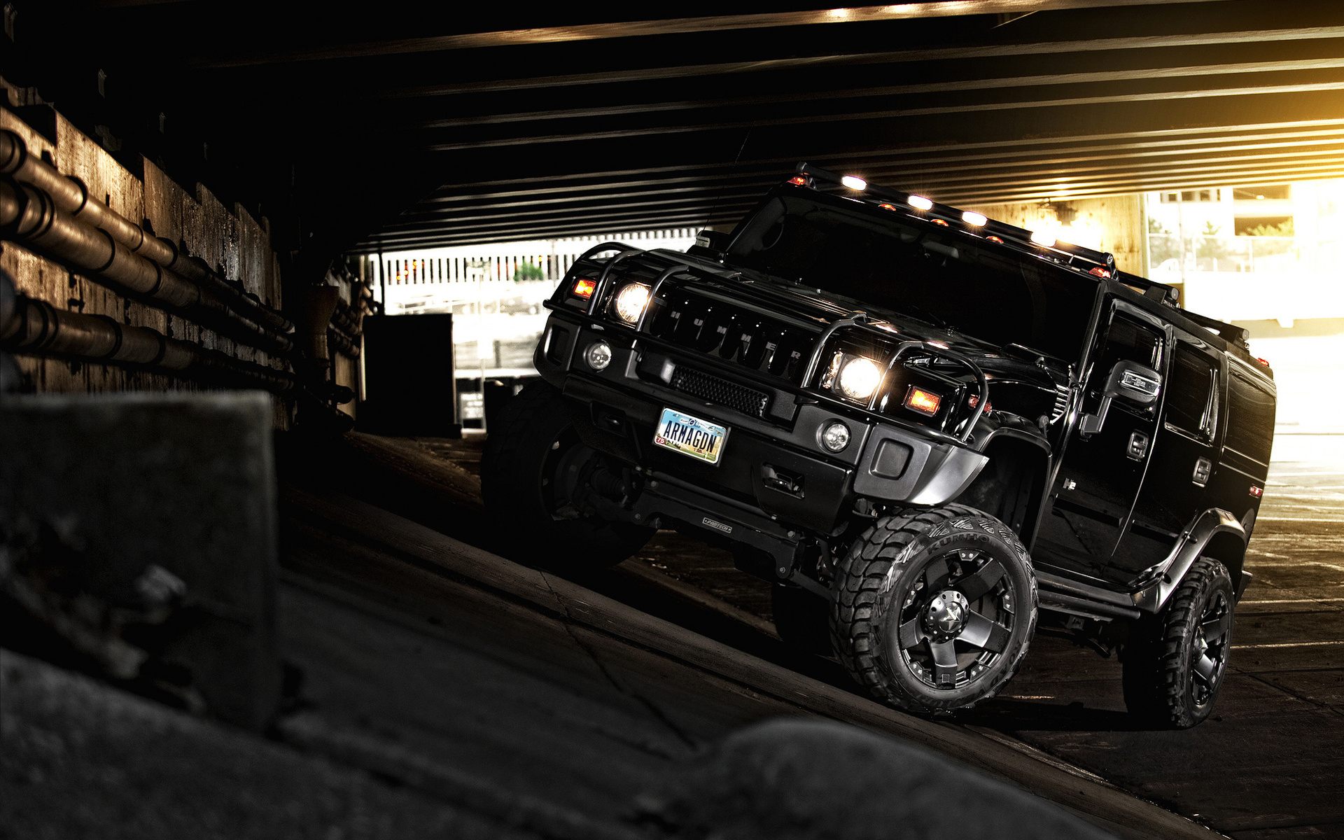 Wallpapers auto hummer h2 city on the desktop