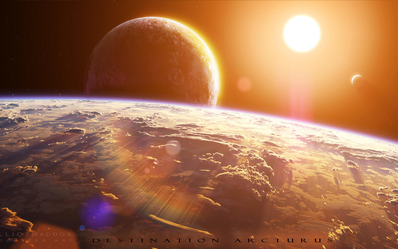 Wallpapers new worlds sun planet on the desktop