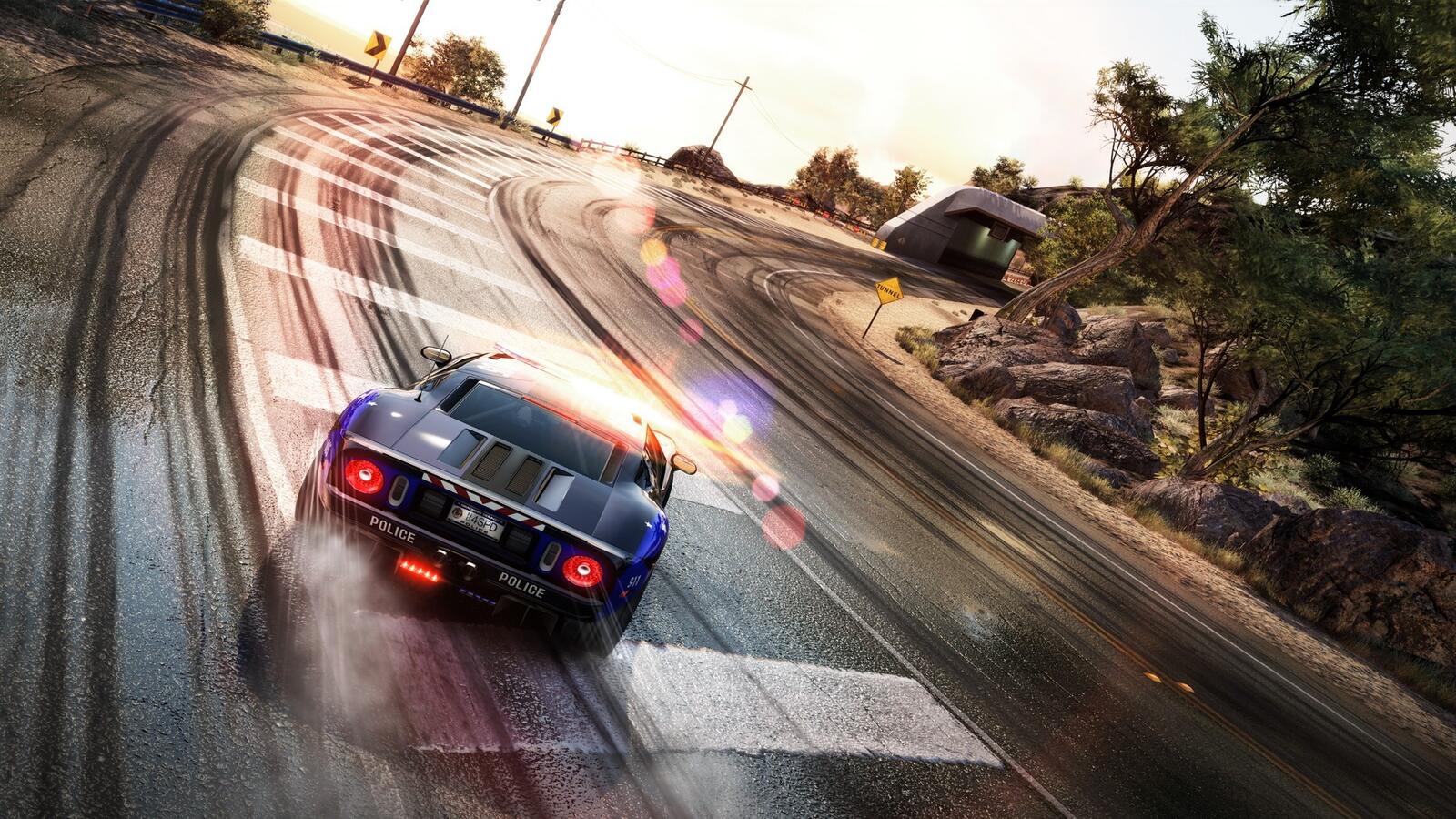 Wallpapers police need for speed drift on the desktop