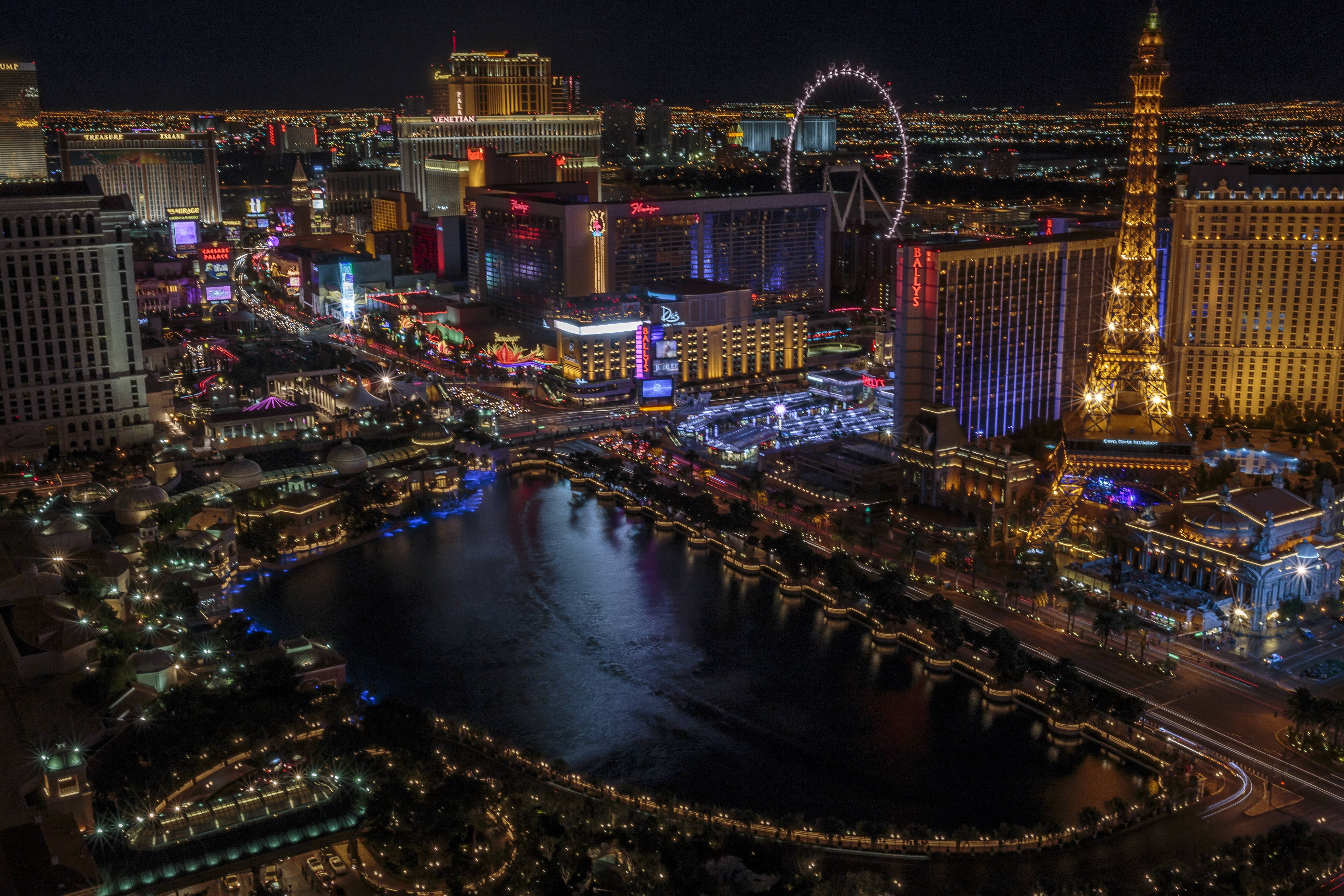 Wallpapers lights city Las Vegas on the desktop