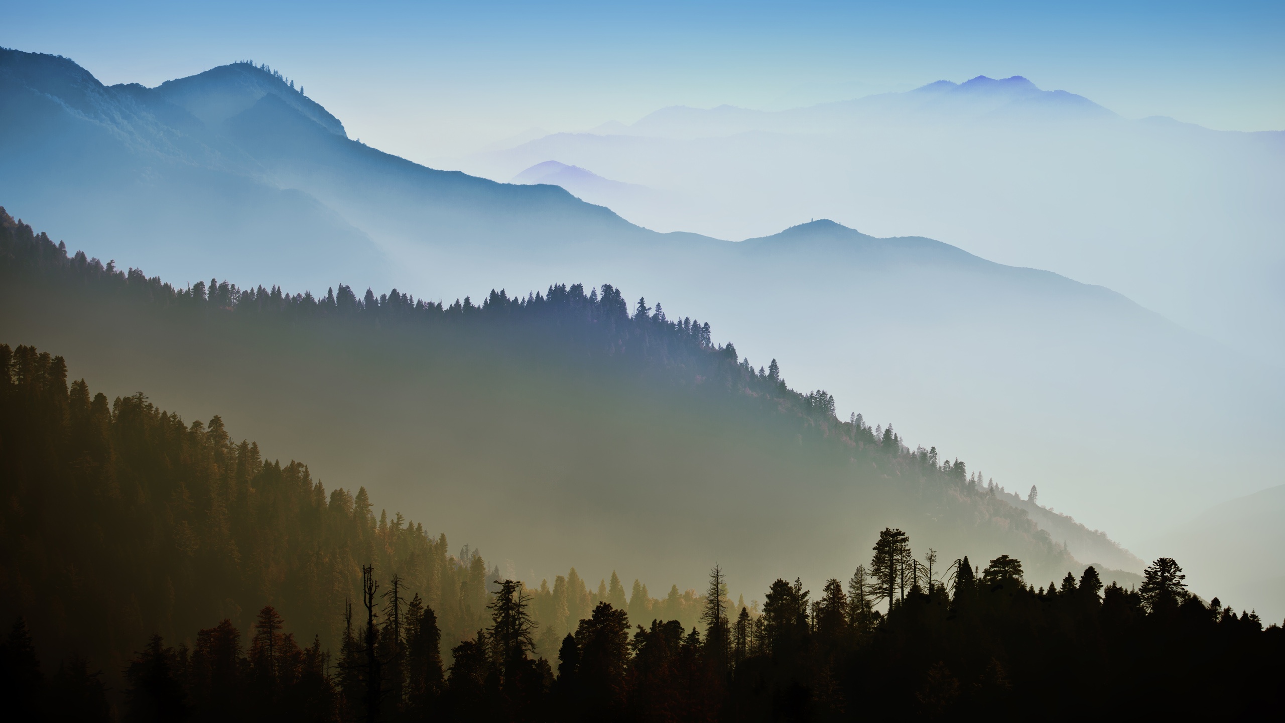 Wallpapers mountains fog peaks on the desktop