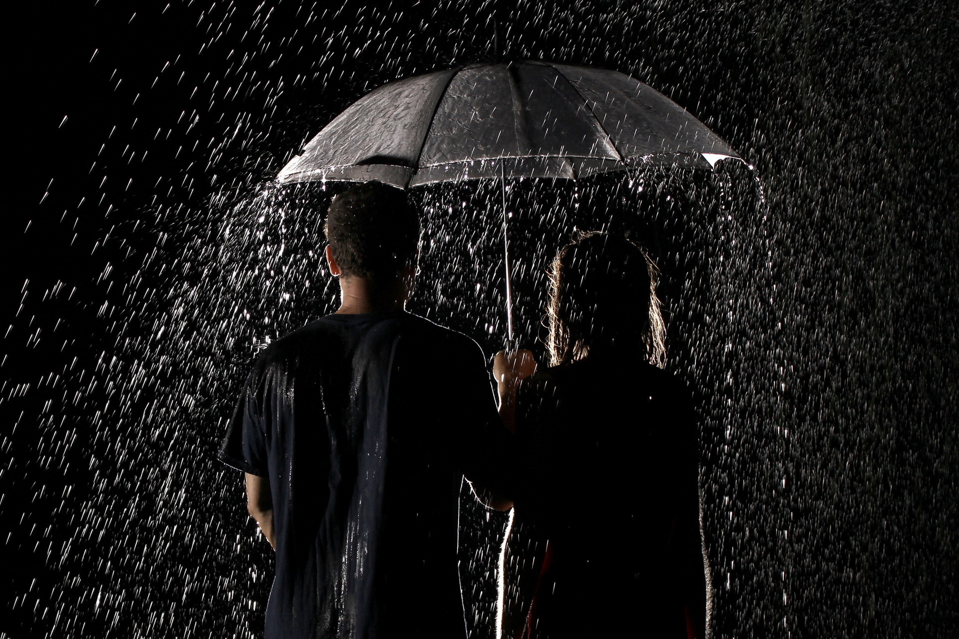 Фото бесплатно люди, пара, дождь