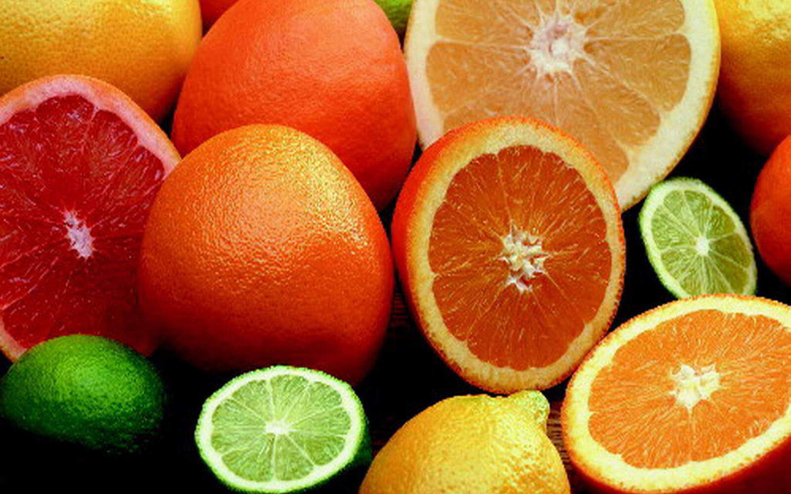 Обои апельсины лимоны лайм на рабочий стол