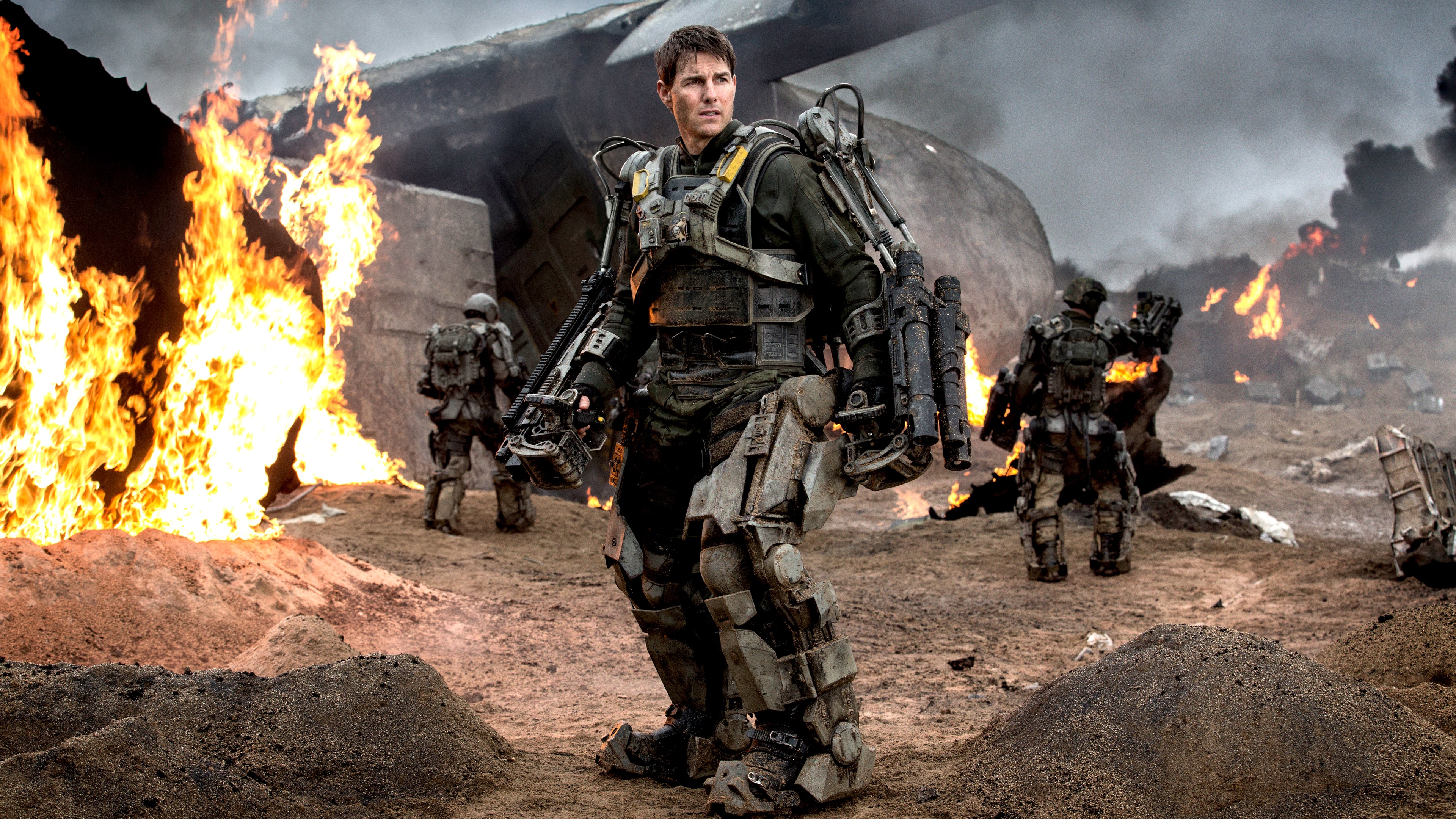 Wallpapers the brink of the future tom cruise soldiers on the desktop