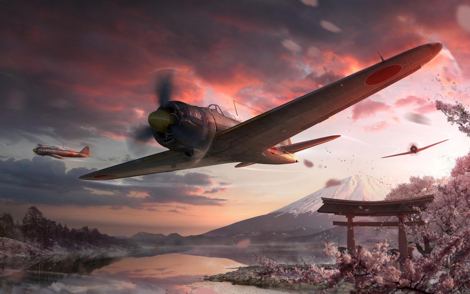 Wallpapers war thunder airplanes japan on the desktop
