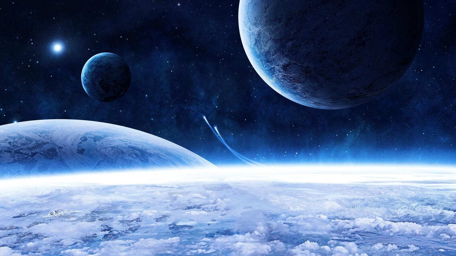 Wallpapers space temnyy planets on the desktop