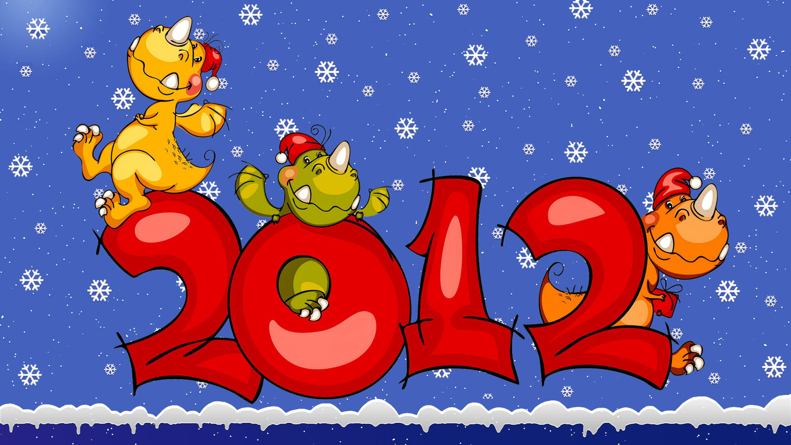 Wallpapers 2012 new year dragons on the desktop