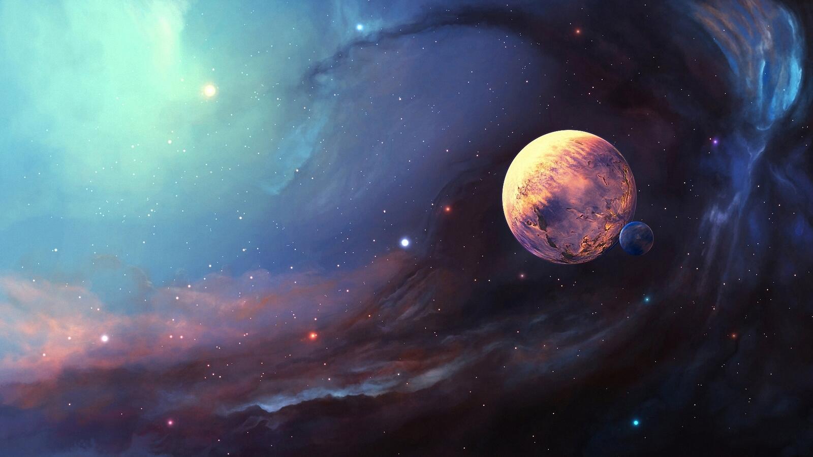 Wallpapers space planets vacuum on the desktop