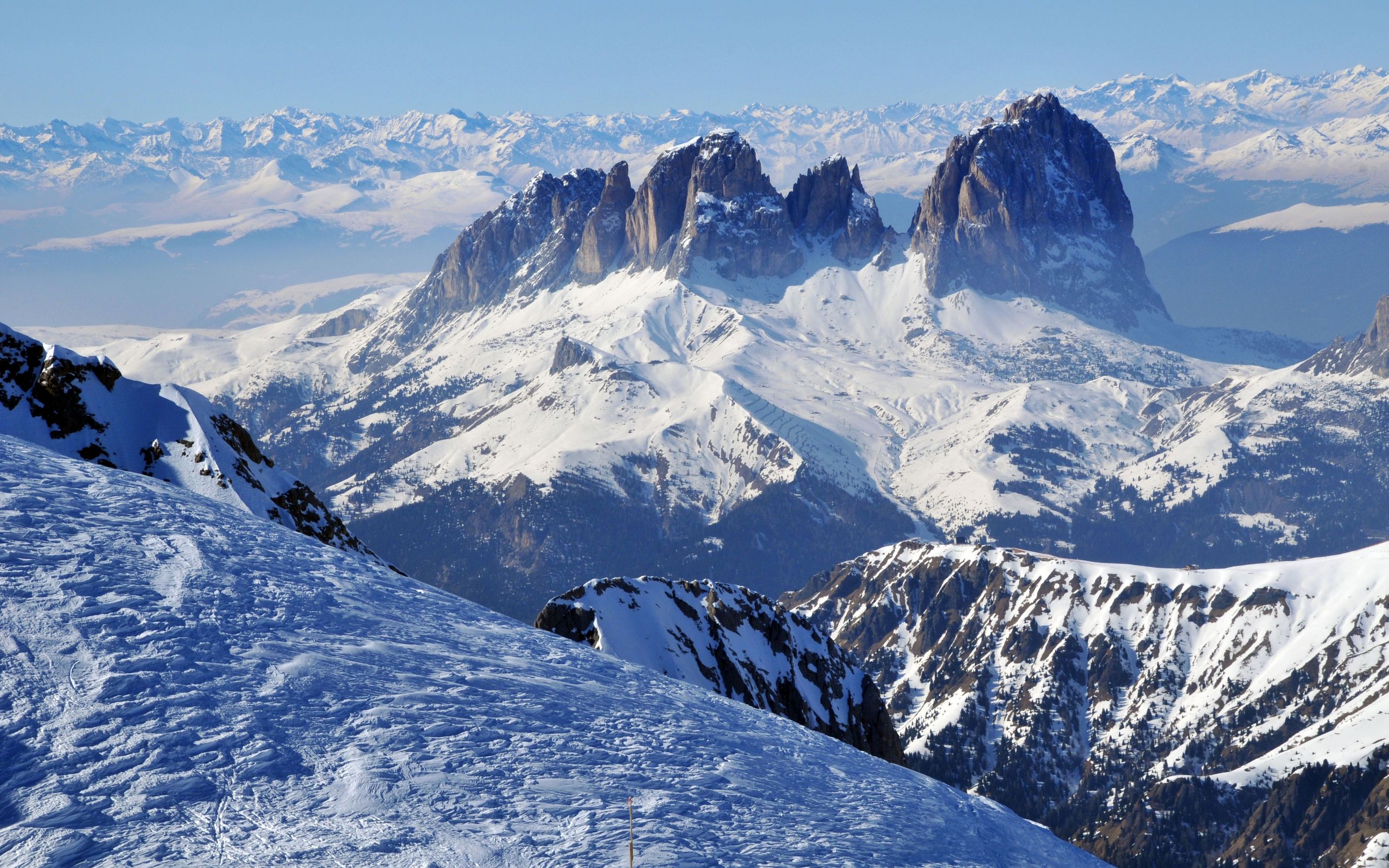 Фото панорама склон snow mountains - бесплатные картинки на Fonwall.