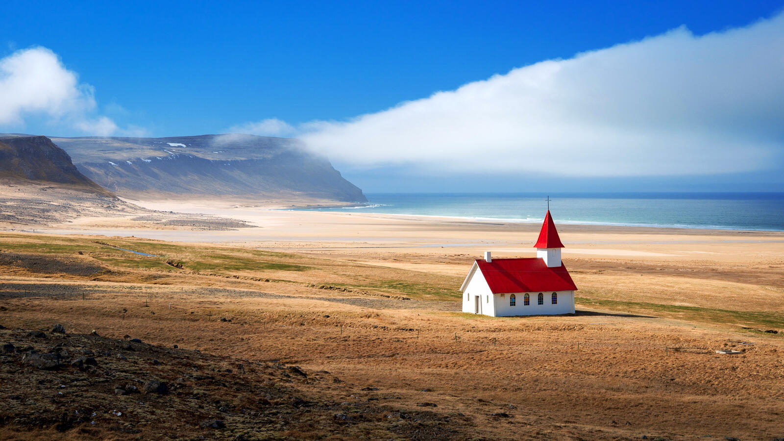Обои исландия горы море на рабочий стол