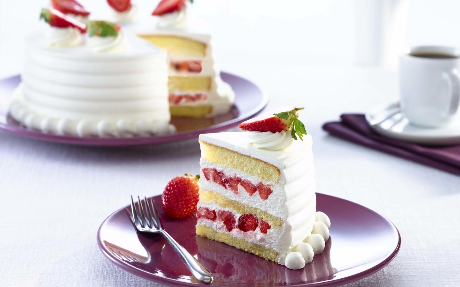 桌面上的壁纸蛋糕 甜点 草莓