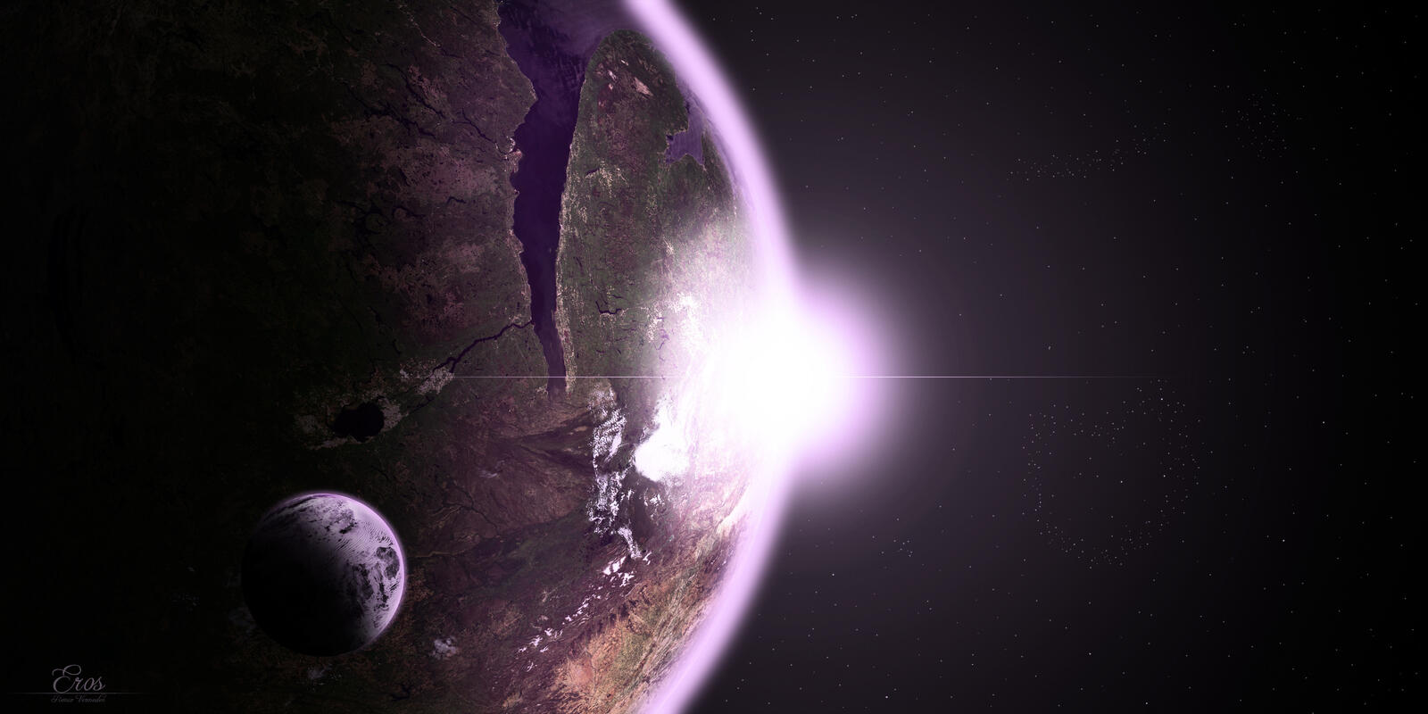Wallpapers new worlds 3d graphics planets on the desktop