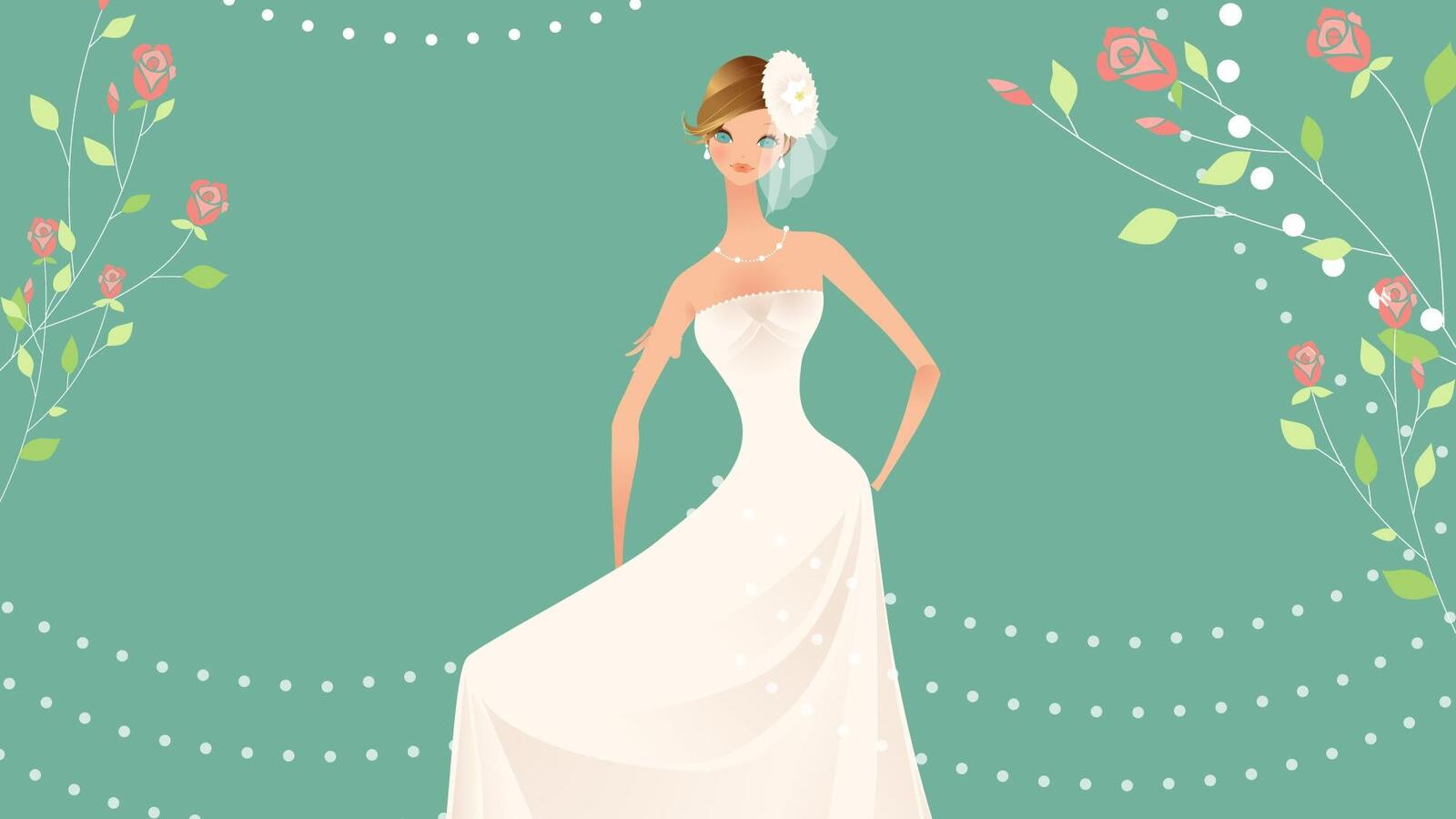 Wallpapers bride holiday dress on the desktop