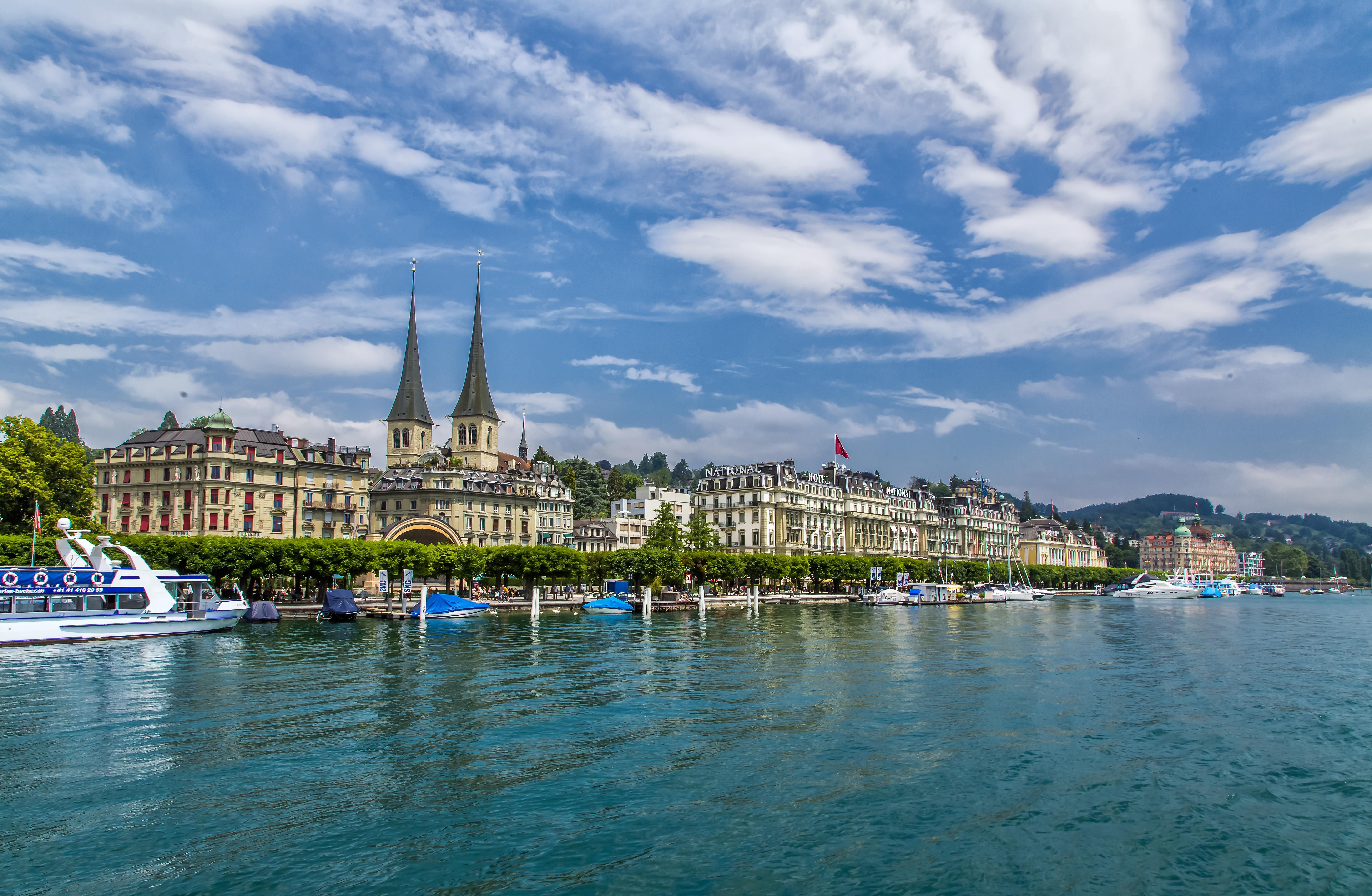 Wallpapers river canal Lucerne on the desktop