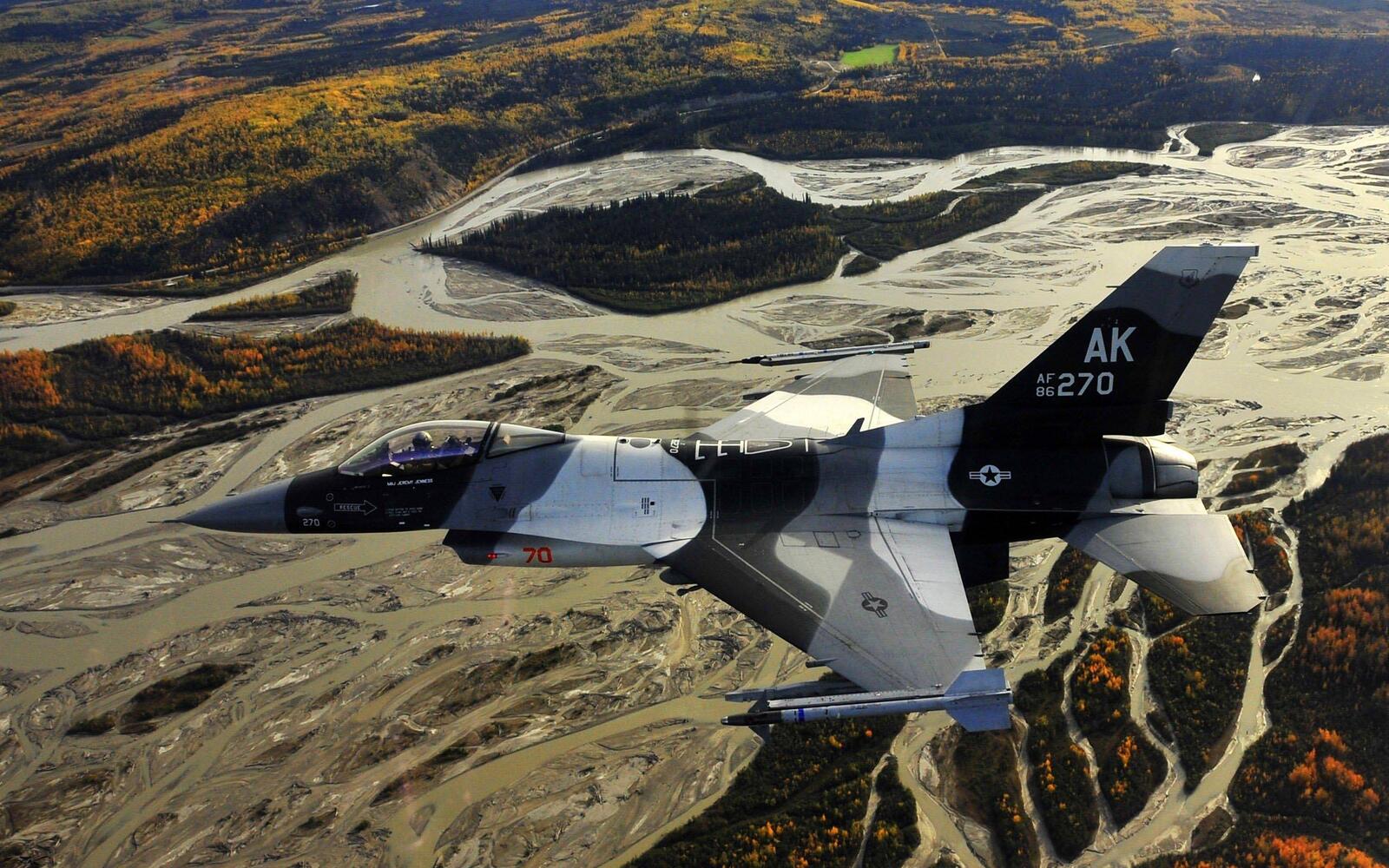 Wallpapers fighter F-16 USA on the desktop