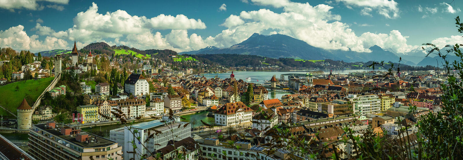 Wallpapers Panorama Lucerne Switzerland on the desktop