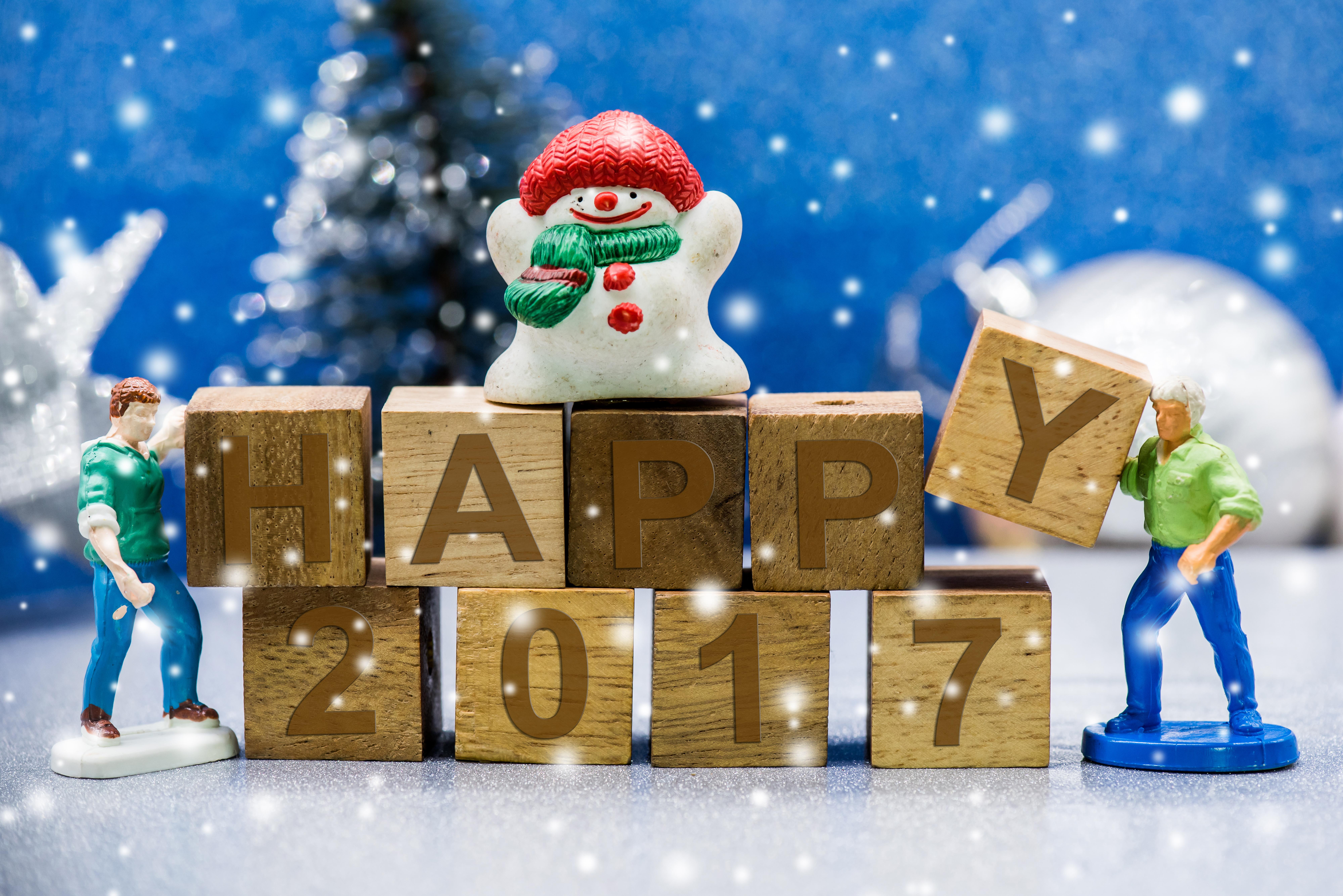 Wallpapers new year snowman holiday on the desktop