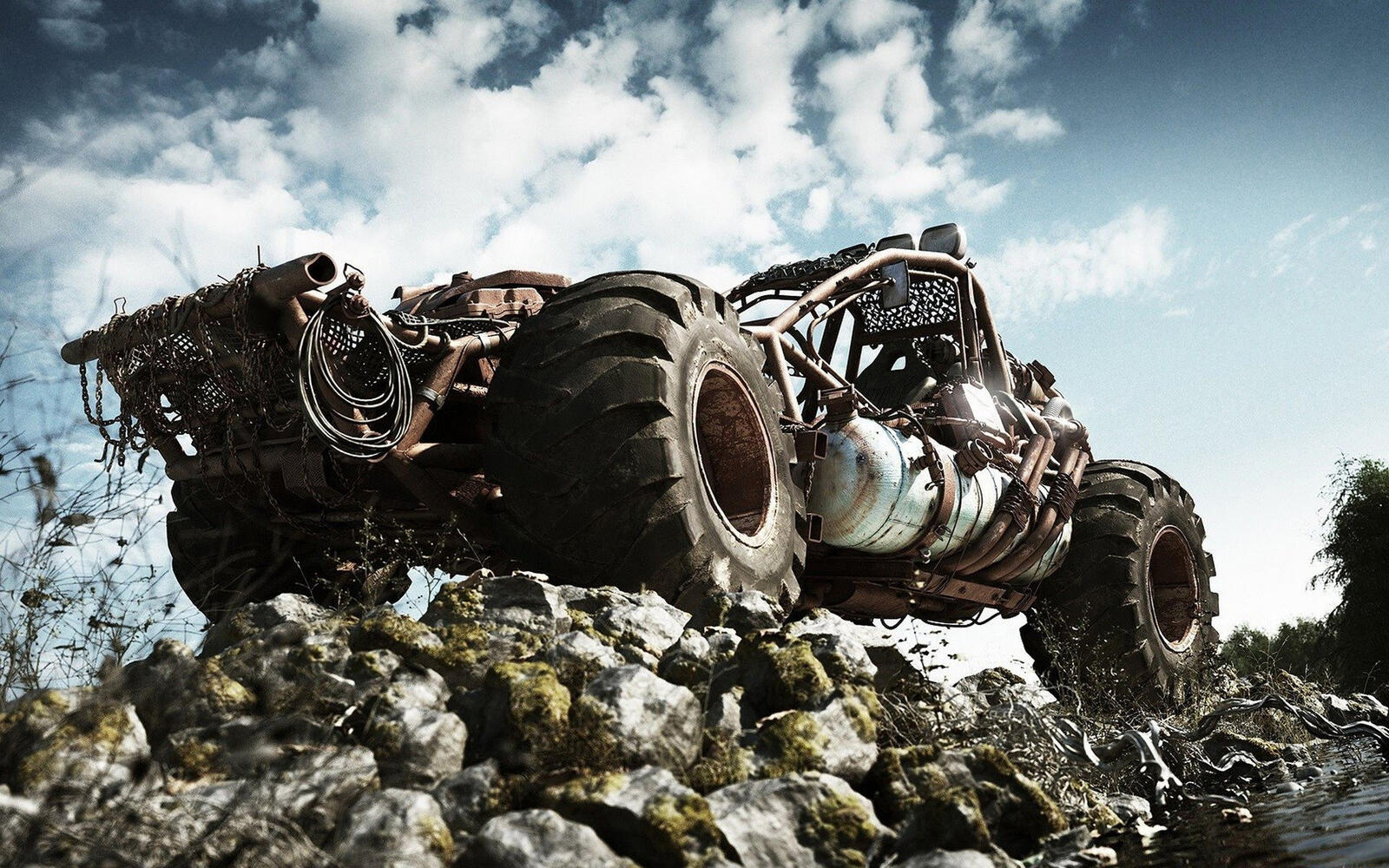 Wallpapers karting-cross-country vehicle SUV clouds on the desktop