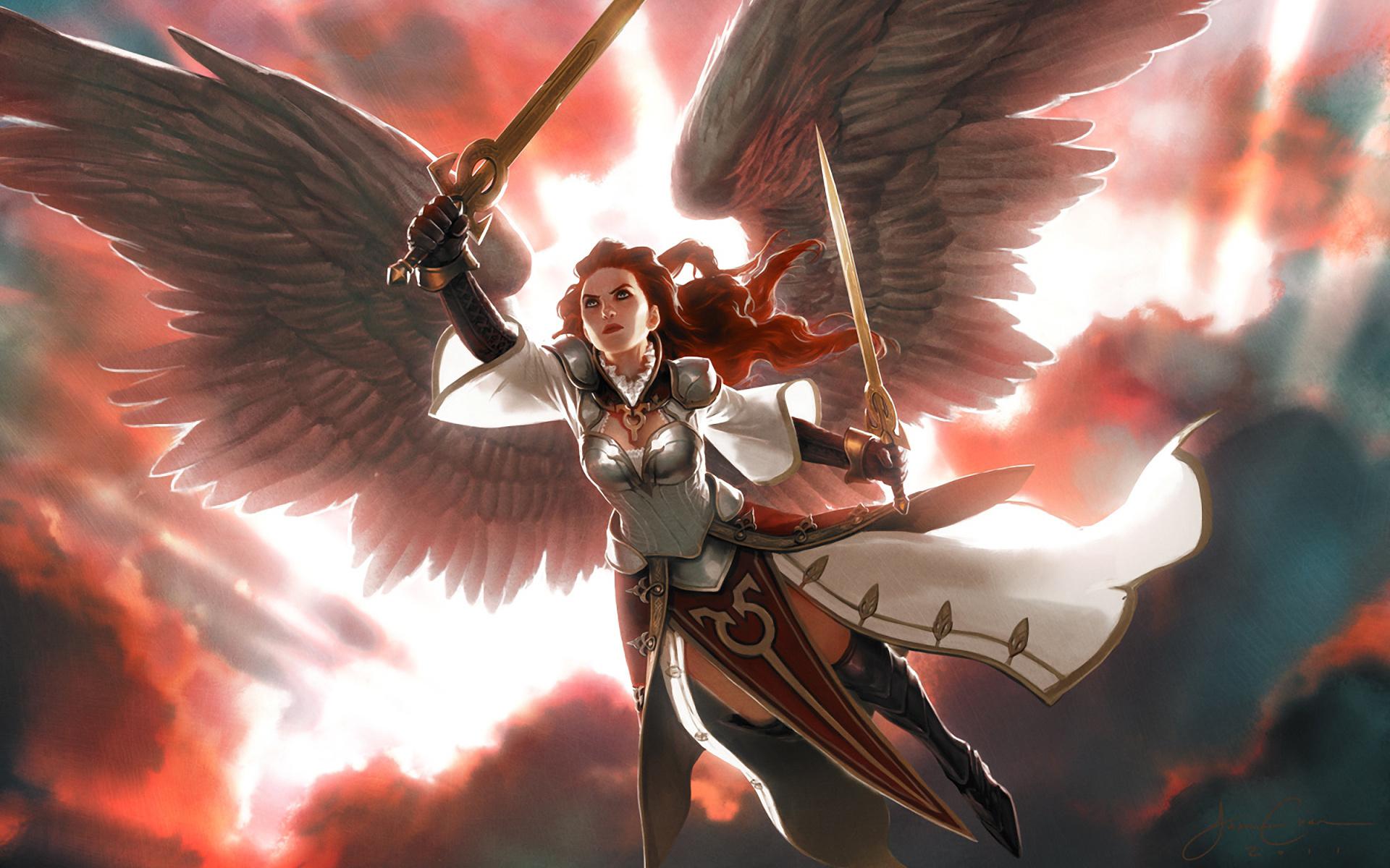 Wallpapers wings magic: the gathering girl on the desktop