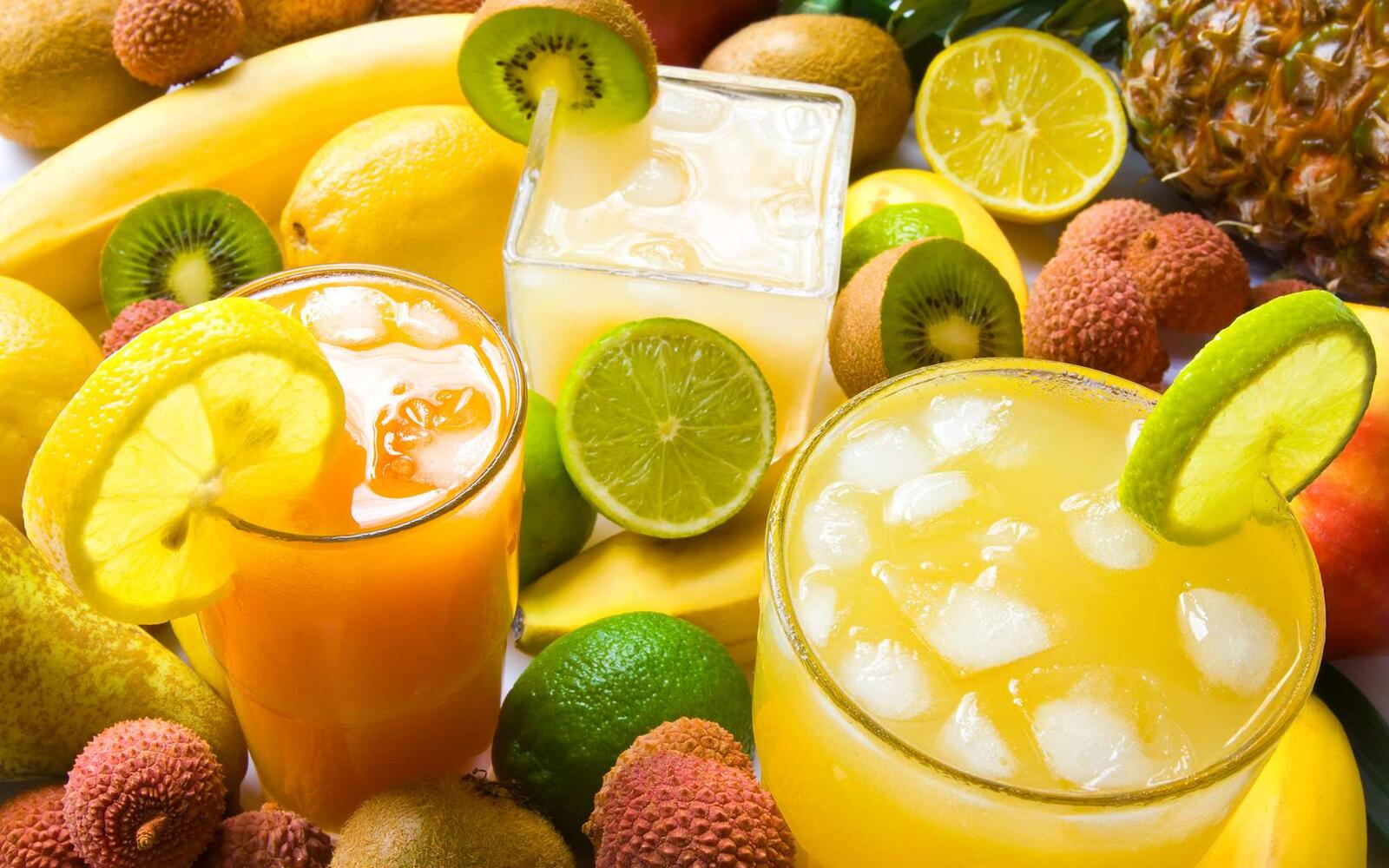 Обои коктейль лимон апельсин на рабочий стол