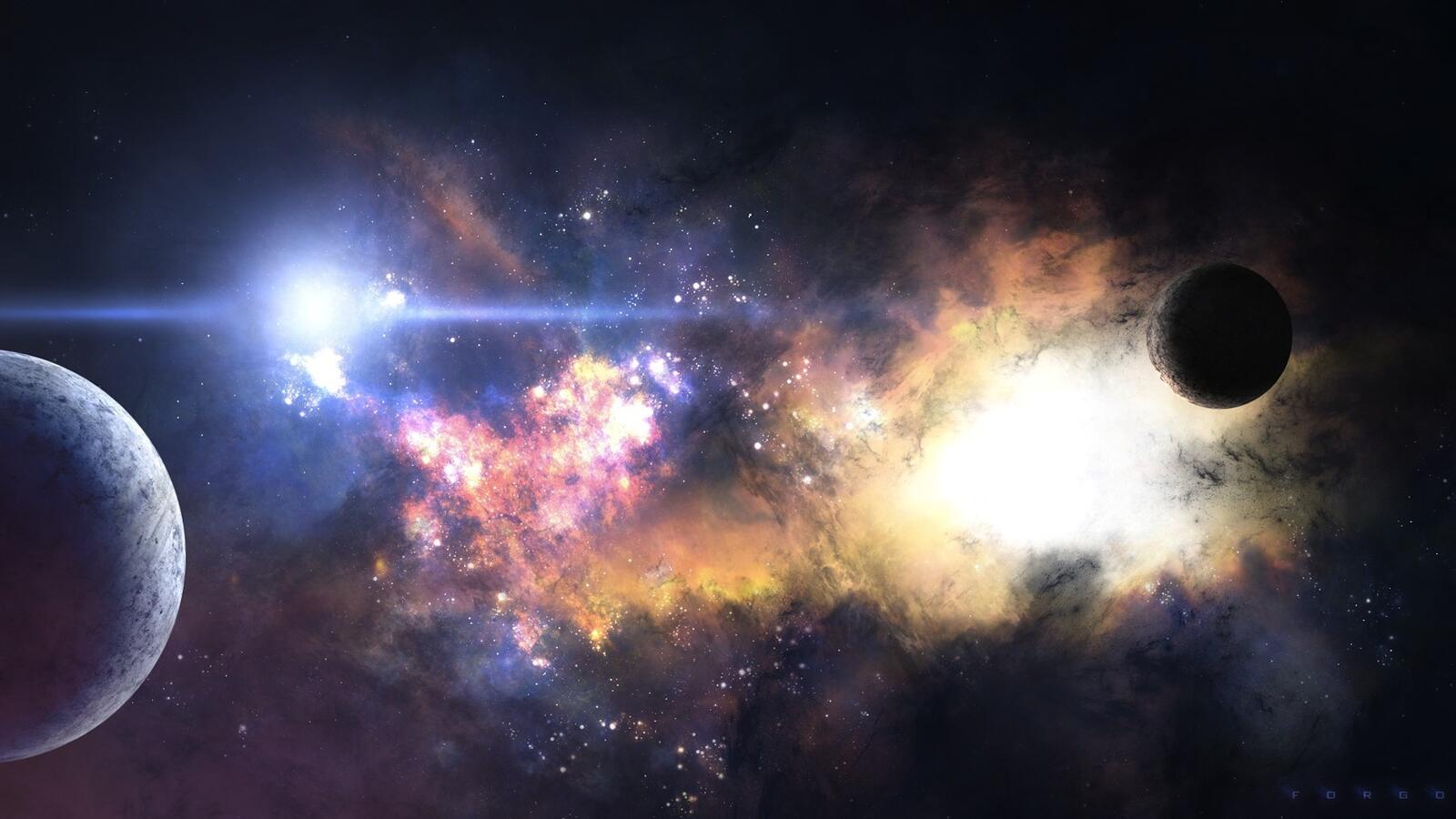 Wallpapers galaxy earth universe on the desktop