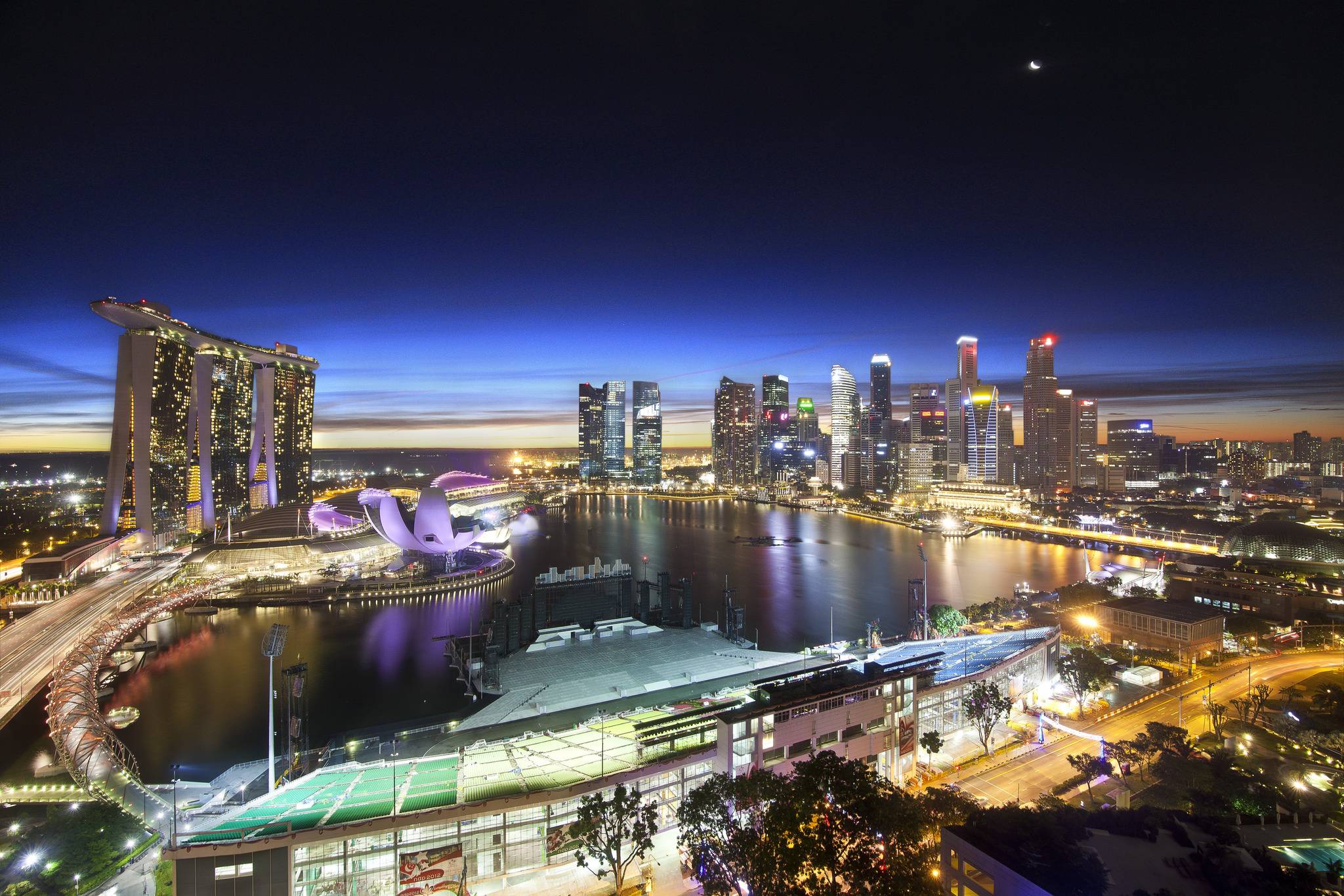Обои город городской пейзаж Сингапур на рабочий стол