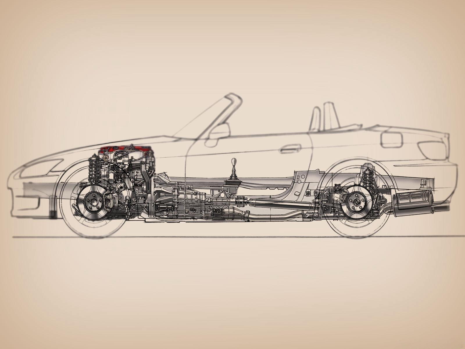 Wallpapers drawing cabriolet car on the desktop