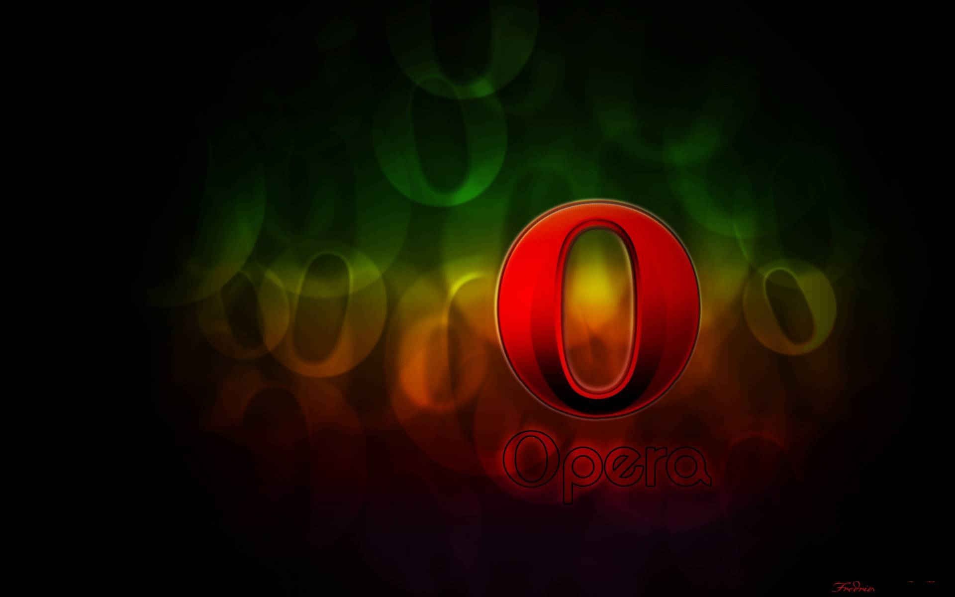 Wallpapers opera browser icon on the desktop