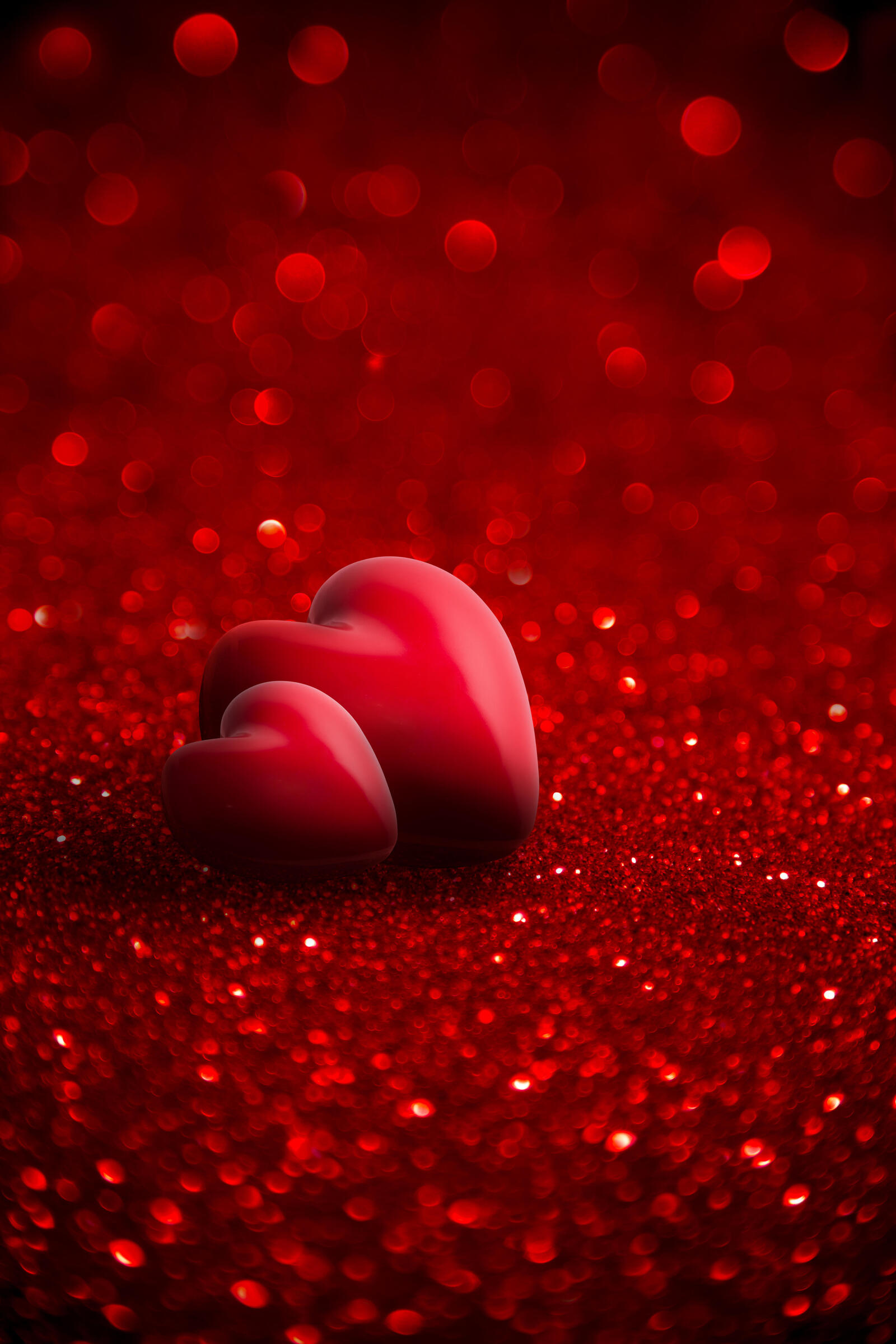 Бесплатное фото Два красных сердечка