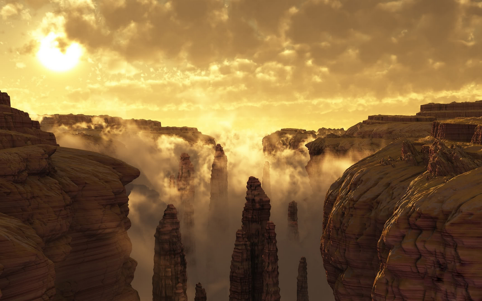 Wallpapers canyon sandstone columns on the desktop