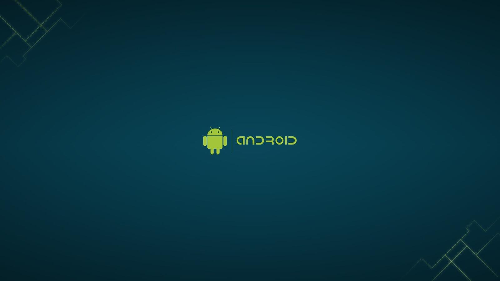 Wallpapers android robot blue on the desktop