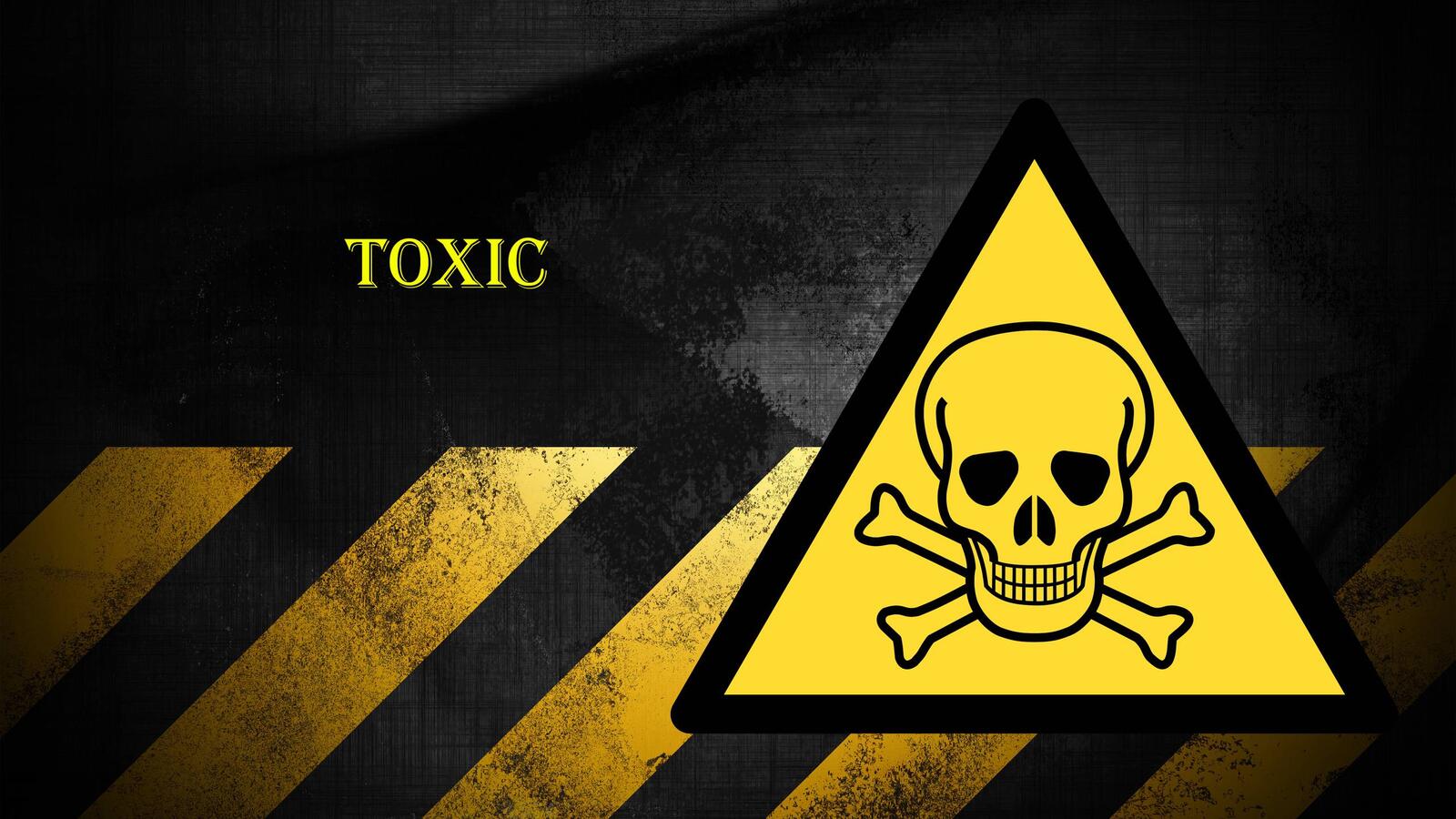 Wallpapers sign toxic skull bones on the desktop