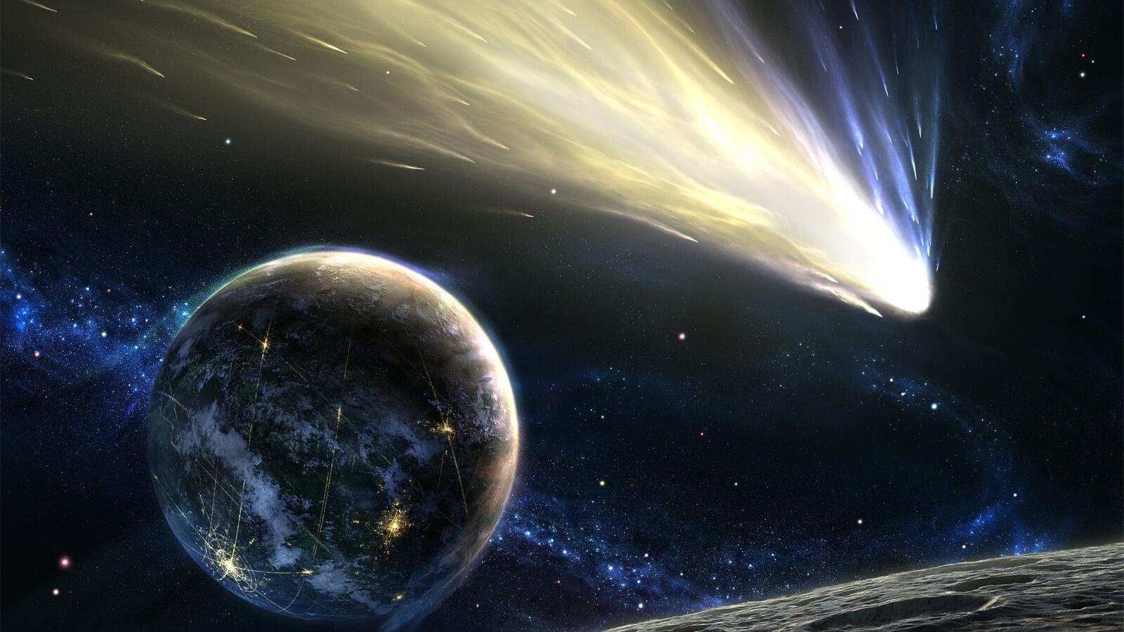 Wallpapers comet tail new worlds on the desktop