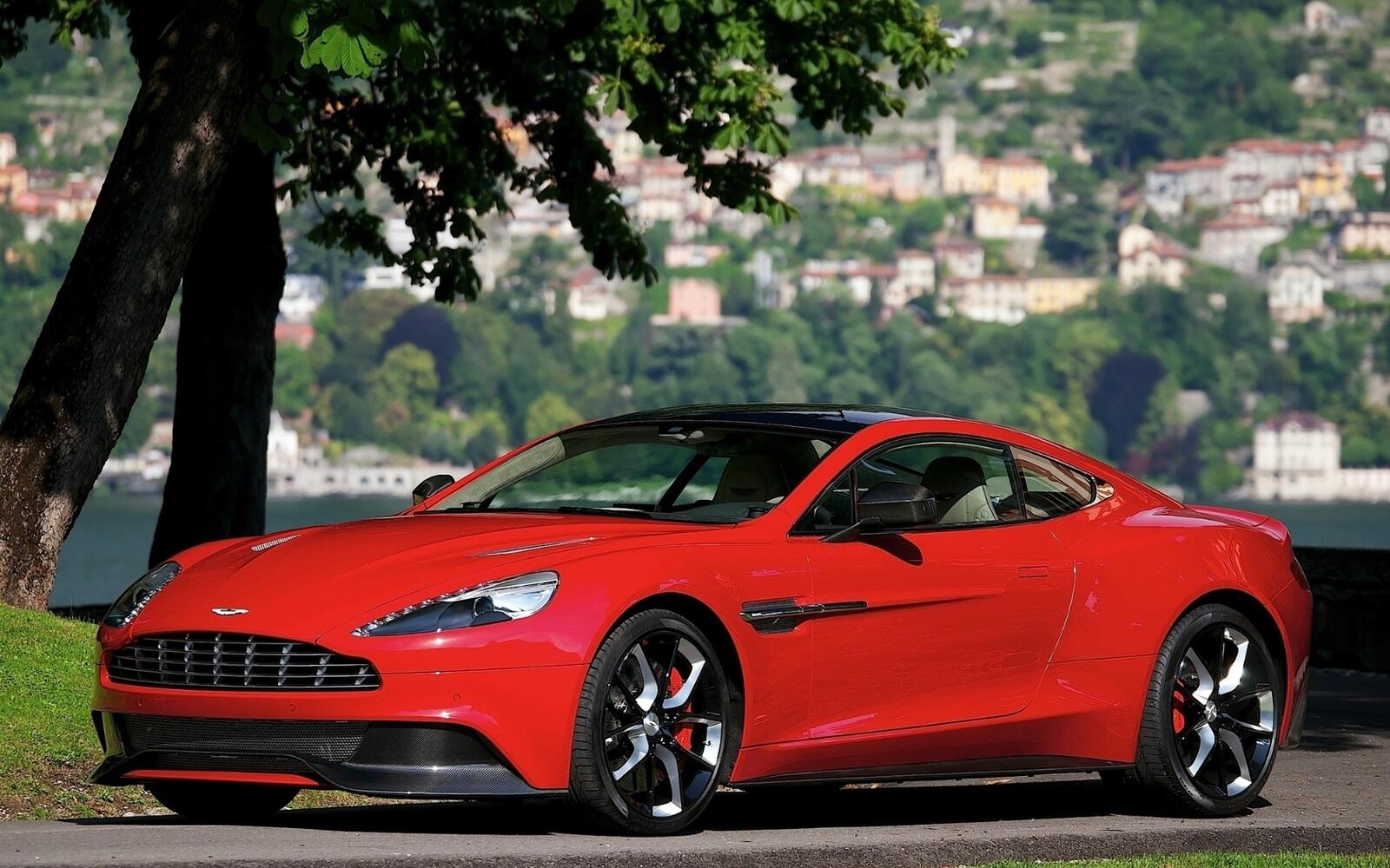 Wallpapers aston martin bright red on the desktop