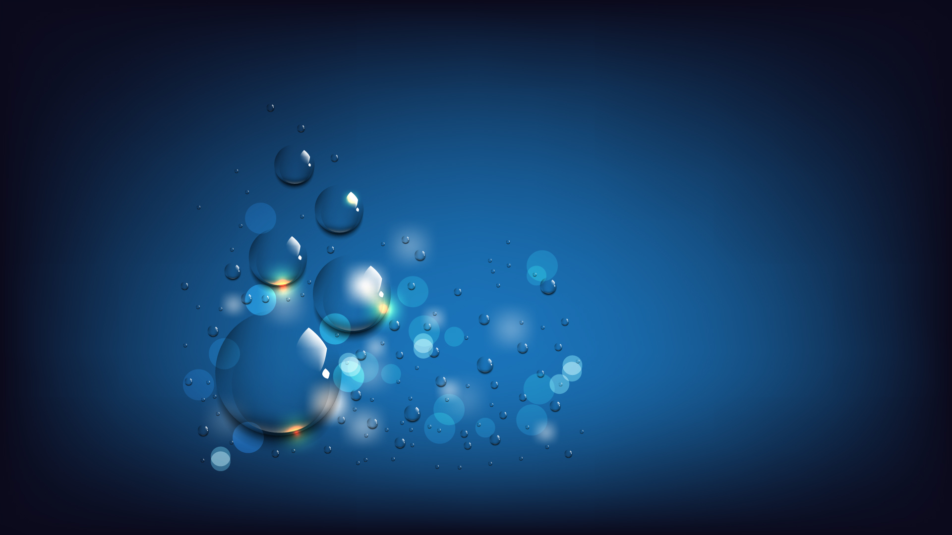 Wallpapers abstraction bubbles water on the desktop