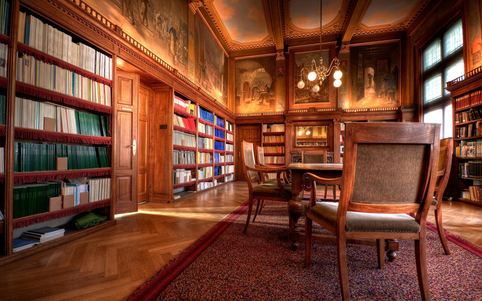 Wallpapers library cabinet room on the desktop