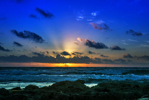 Бесплатно закат, море скачать фотографию