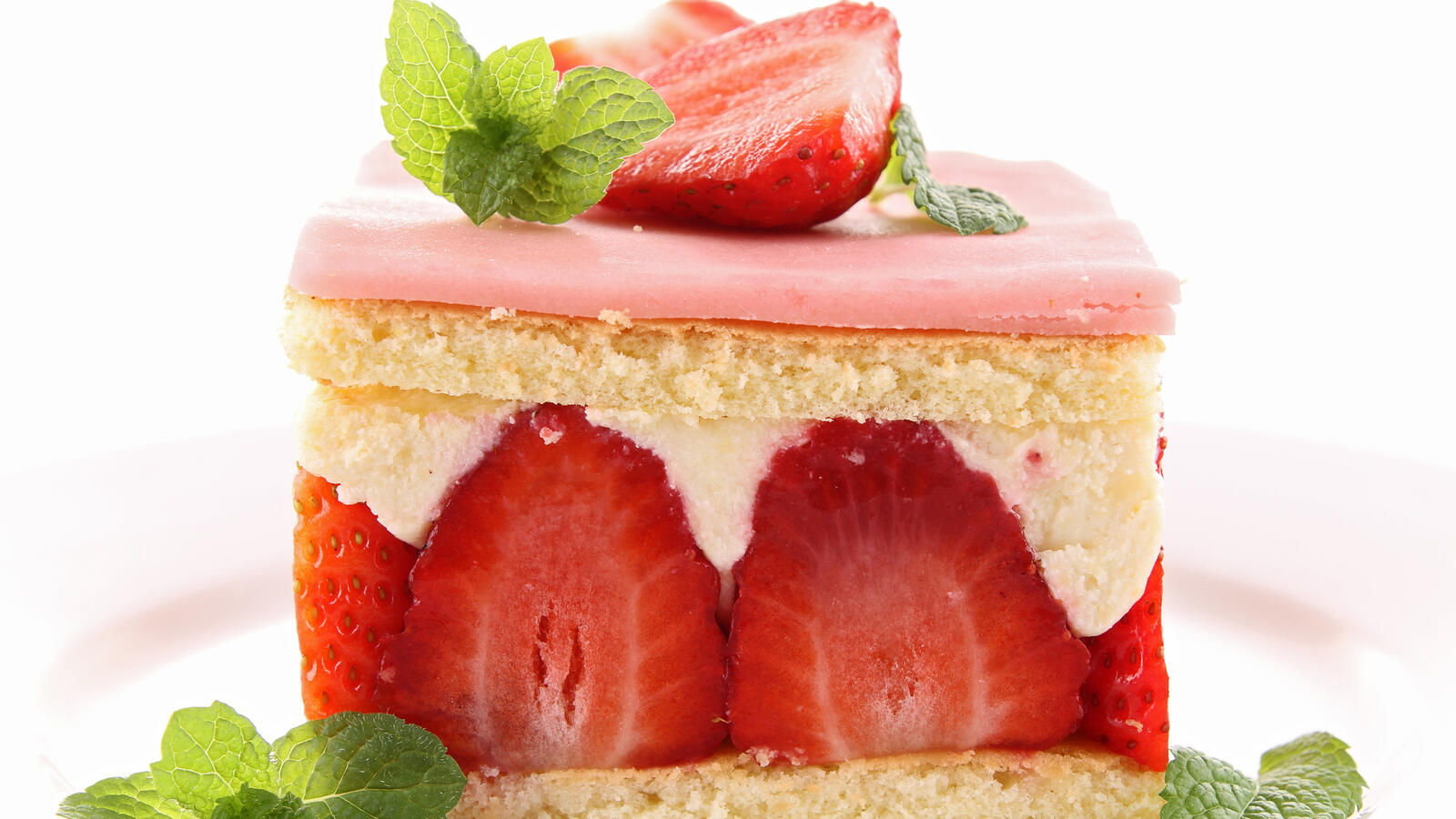 桌面上的壁纸蛋糕 浆果 草莓
