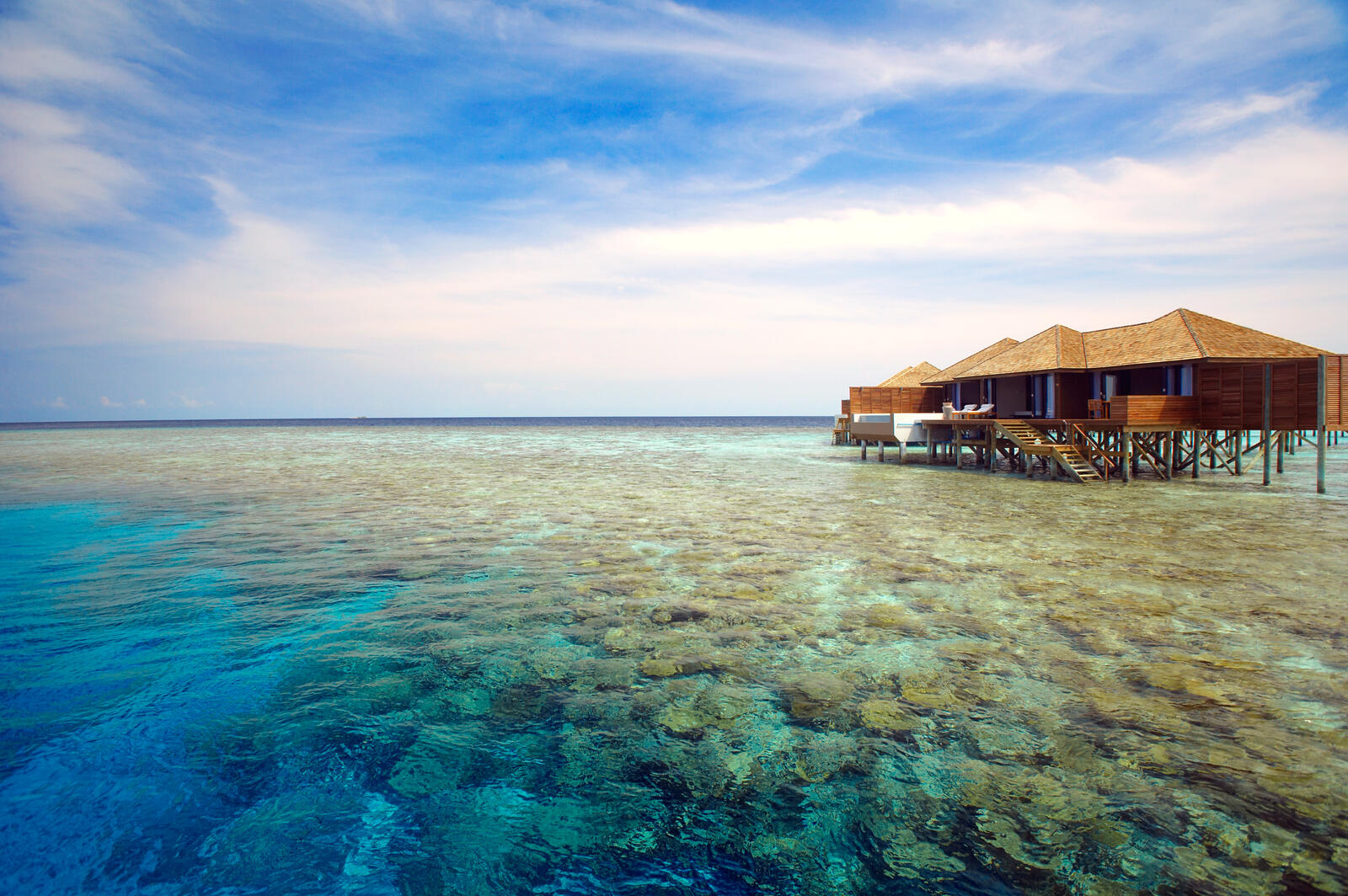 Wallpapers sea bungalows maldives on the desktop