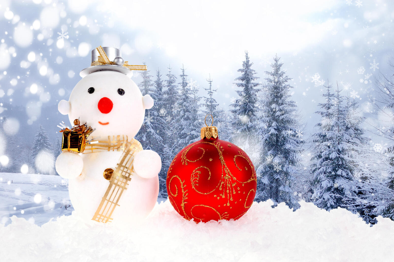 Wallpapers snowman christmas new year wallpapers on the desktop