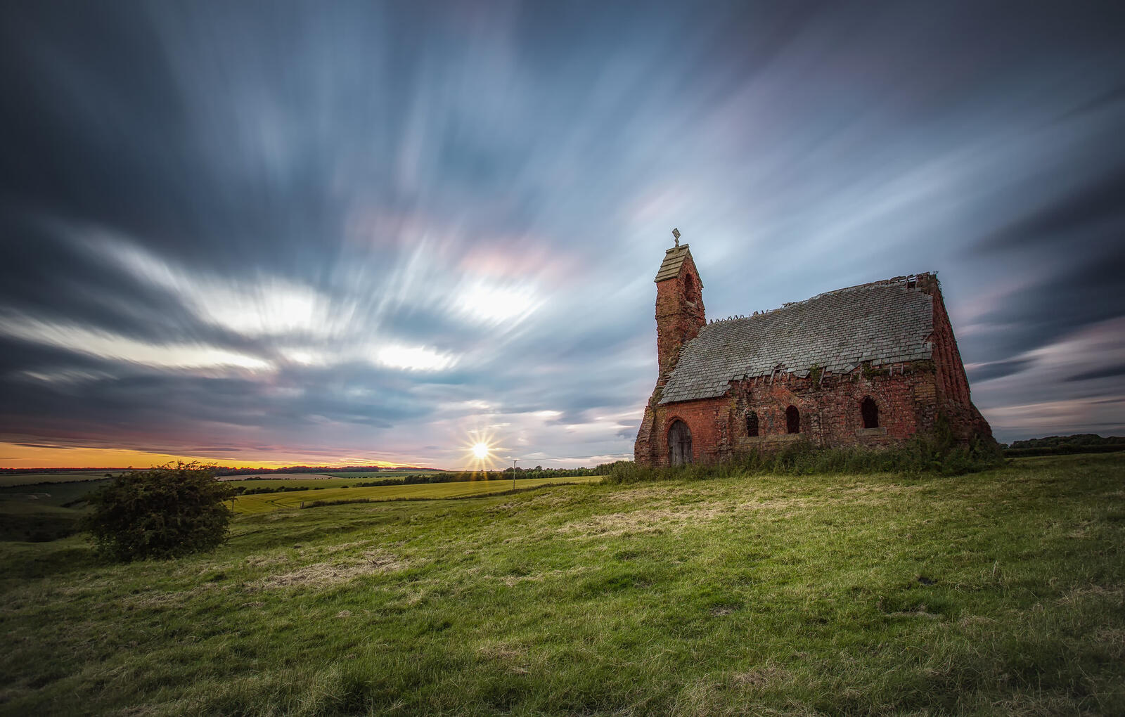 Wallpapers Sunset chapel East Yorkshire on the desktop