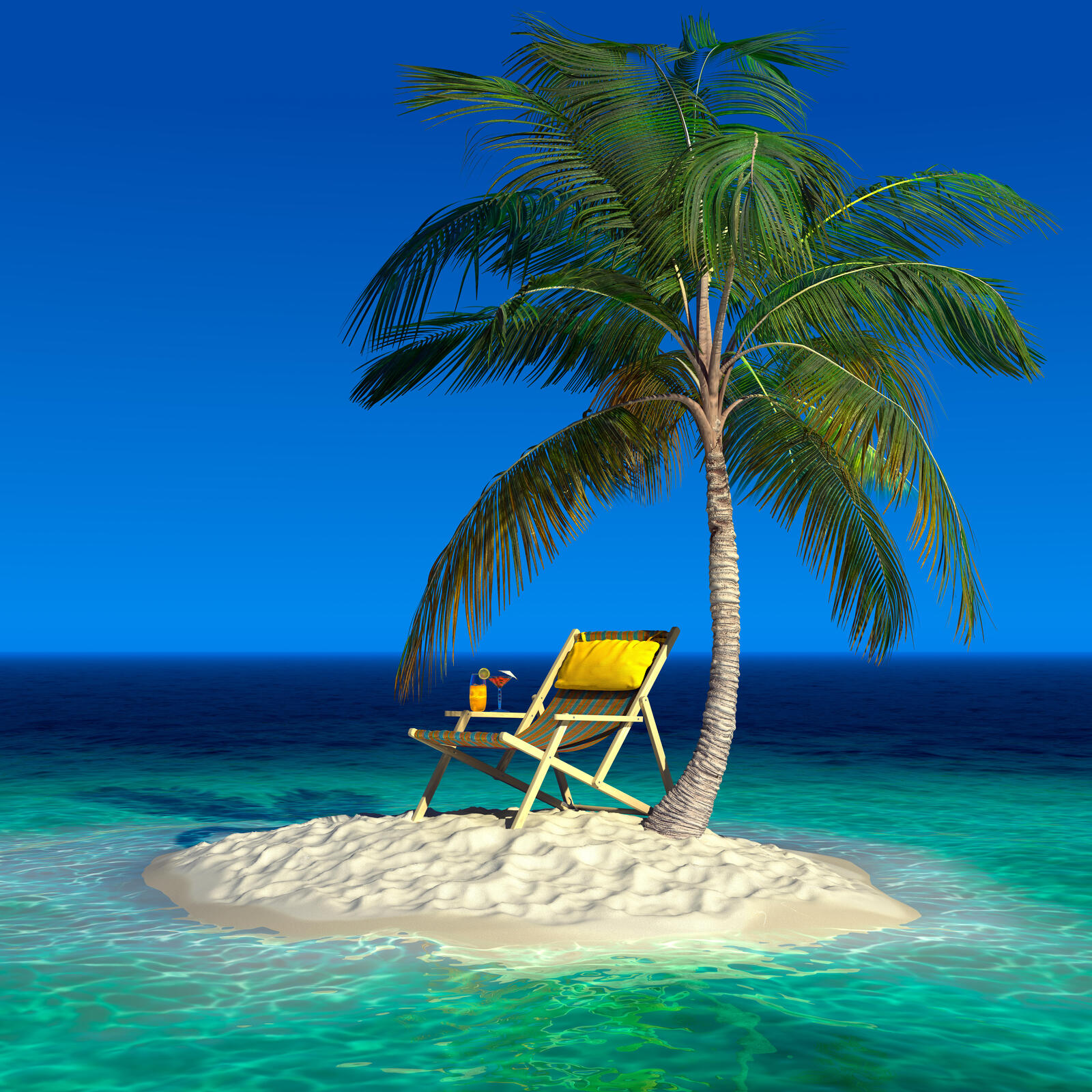 Wallpapers island sea cocktail on the desktop