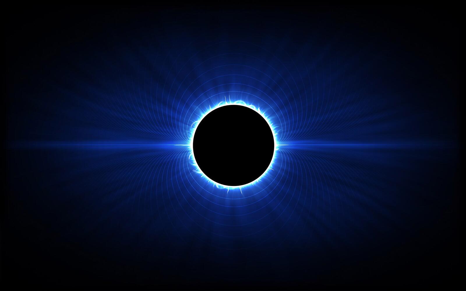 Wallpapers circle black lines on the desktop